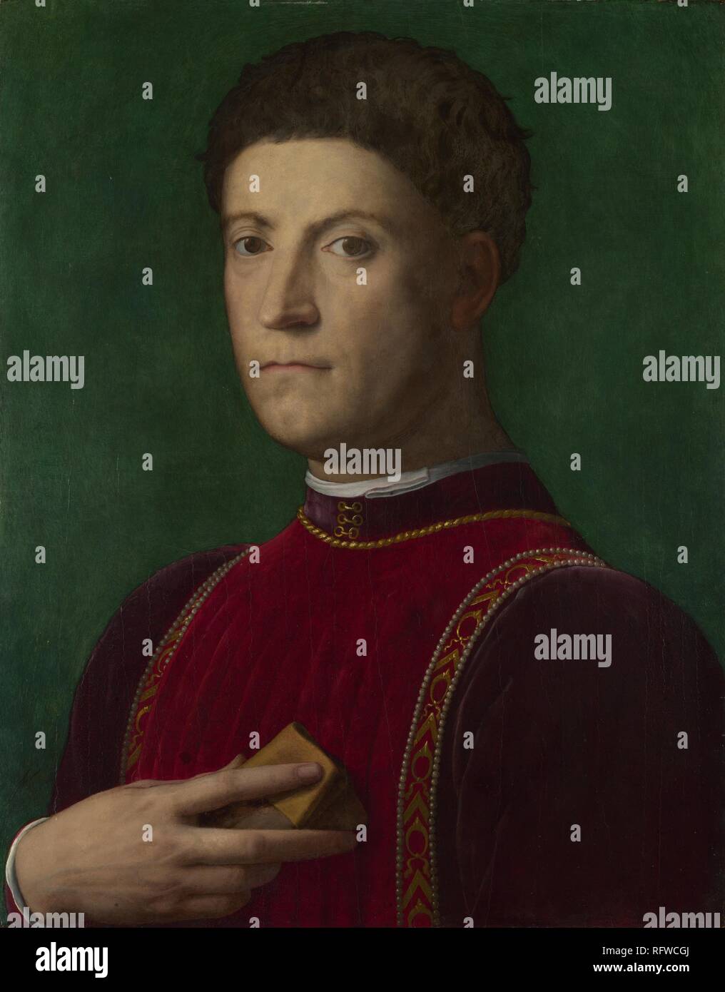 Portrait von Piero de' Medici (die "Gouty'). Museum: National Gallery, London. Autor: Bronzino. Stockfoto