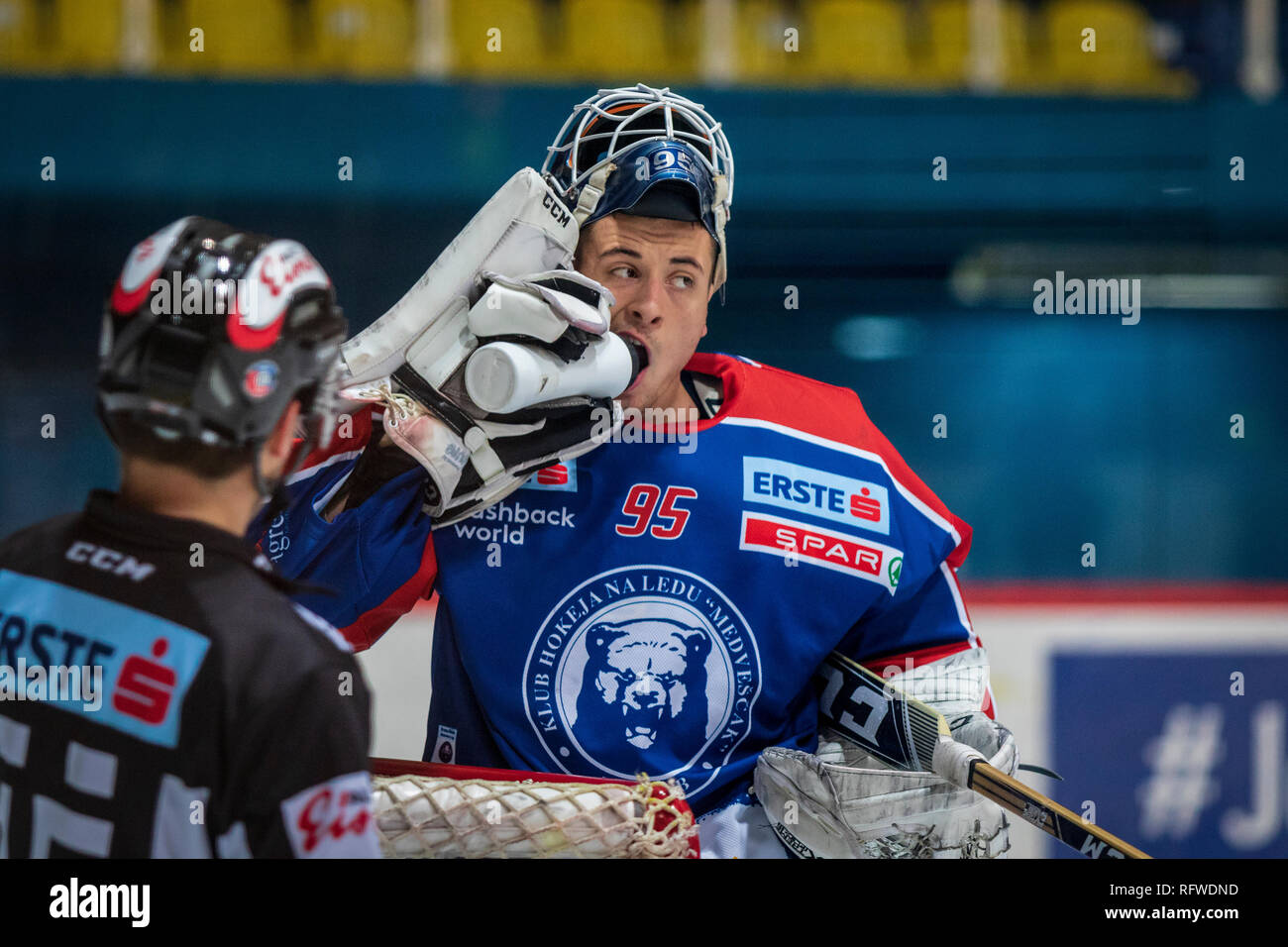 ZAGREB, KROATIEN 30. Dezember 2018 EBEL Eishockey Liga Match