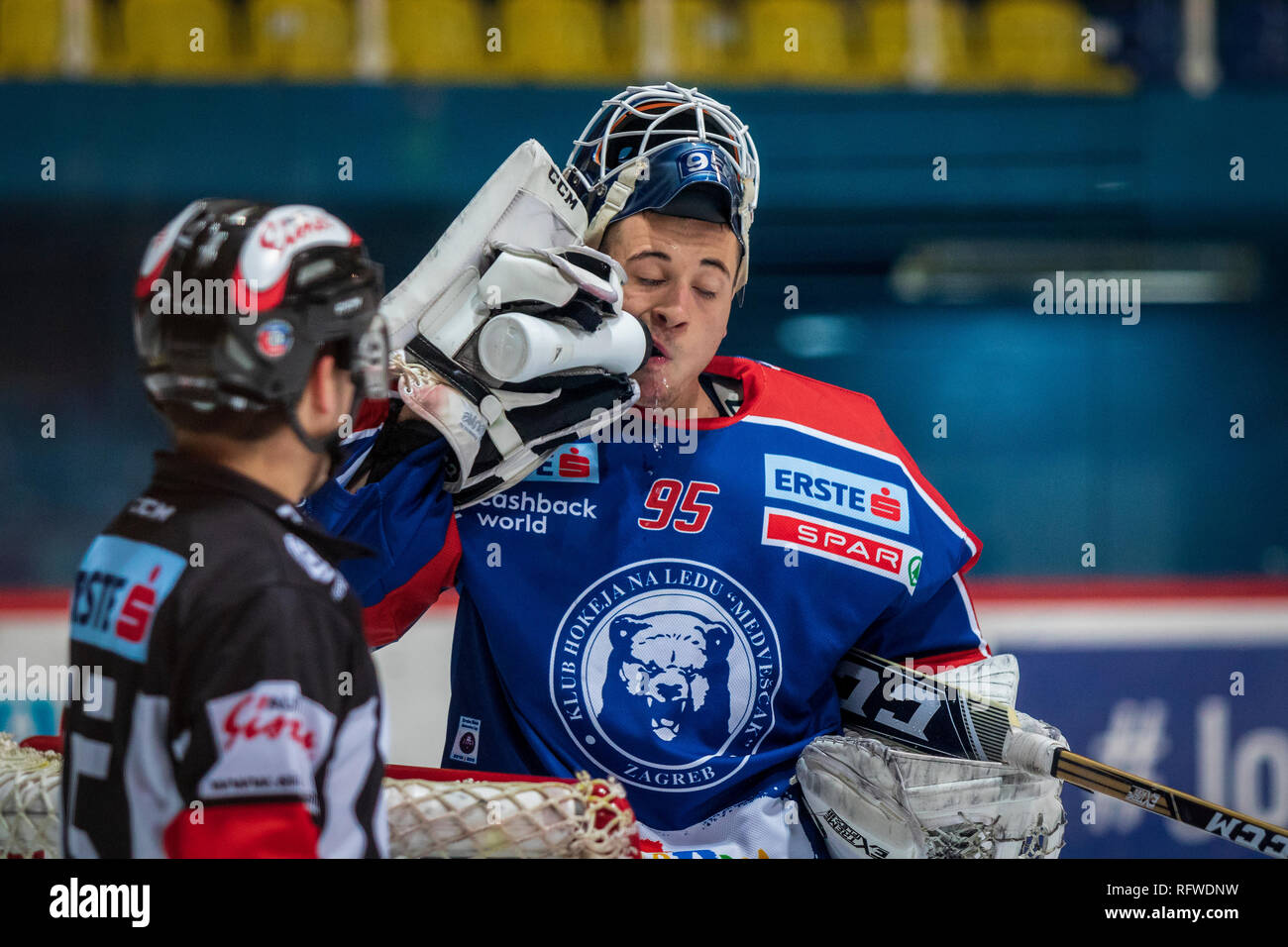 ZAGREB, KROATIEN 30. Dezember 2018 EBEL Eishockey Liga Match