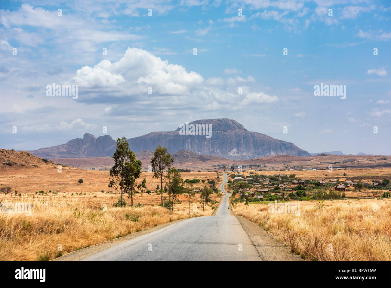 Berge in der Nähe von Ambalavao, Haute Matsiatra Region, Madagaskar, Afrika Stockfoto