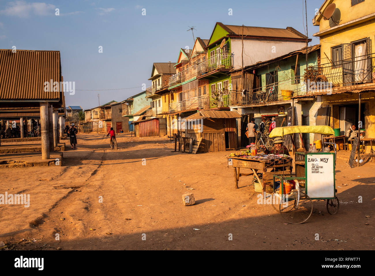 Markt in der Nähe von Antsirabe, Vakinancaratra Region, Madagaskar, Afrika Stockfoto