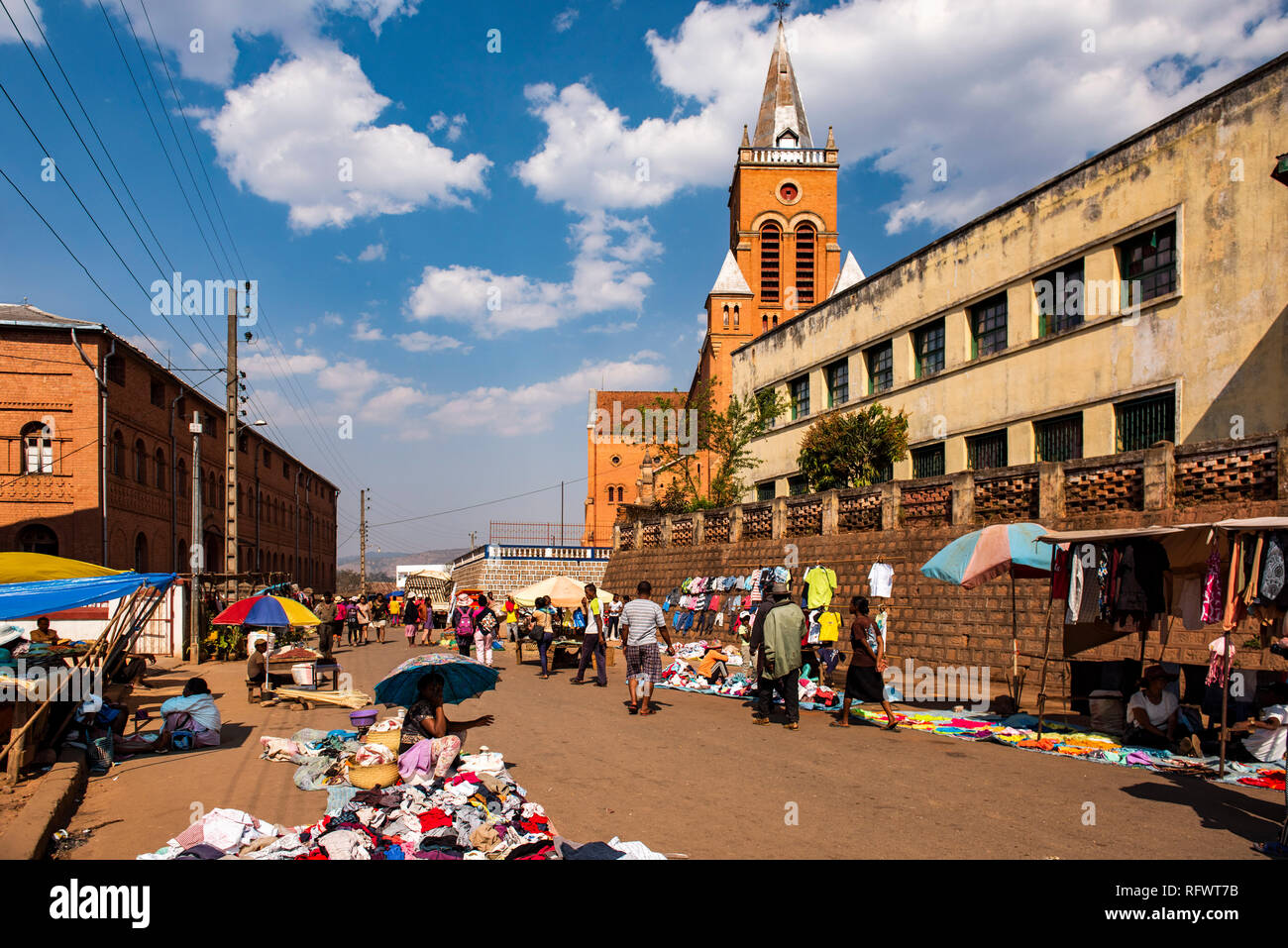Markt in Antsirabe, Vakinancaratra Region, Madagaskar, Afrika Stockfoto
