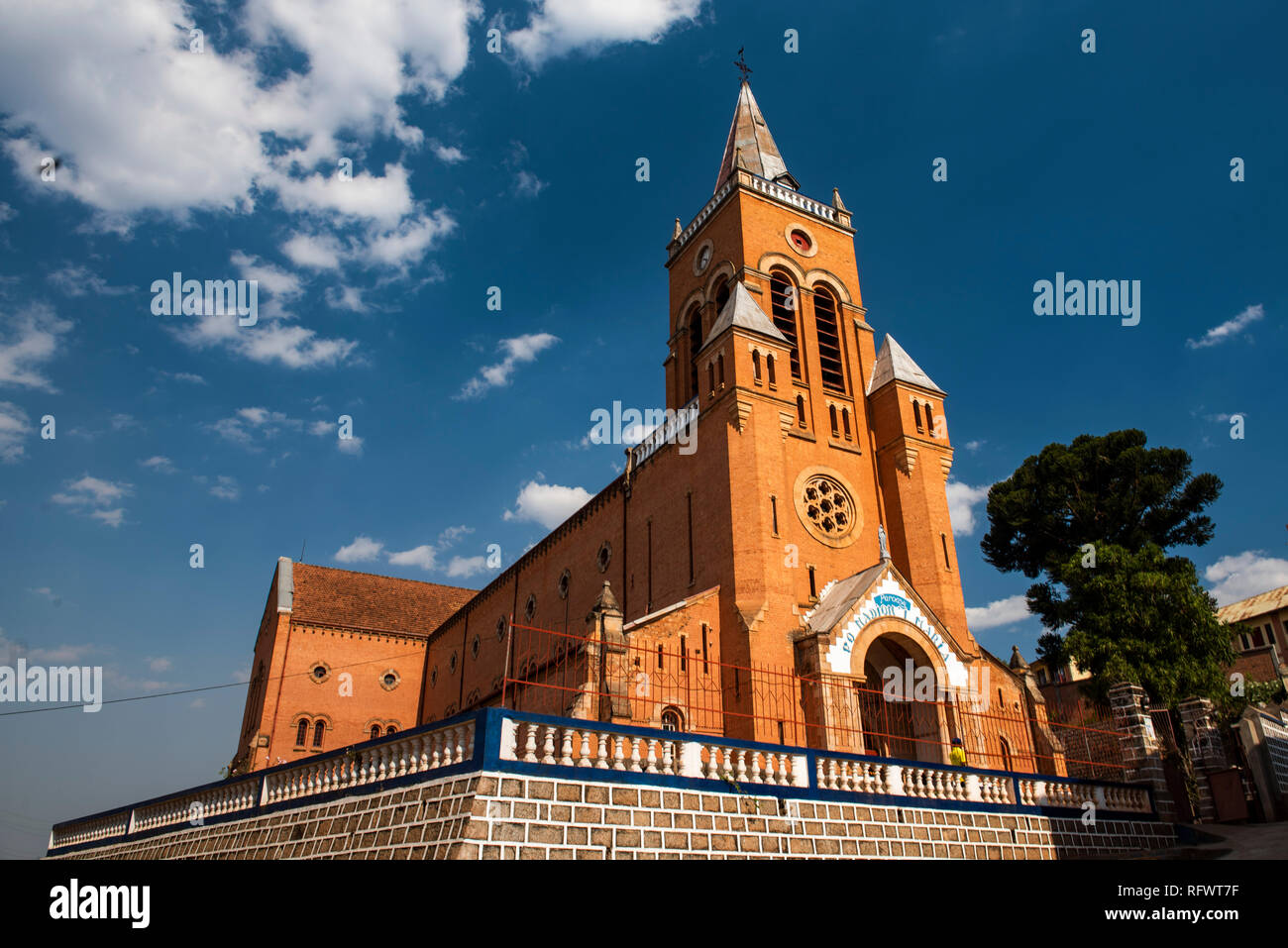 Kirche in der Nähe von Antsirabe, Vakinancaratra Region, Madagaskar, Afrika Stockfoto