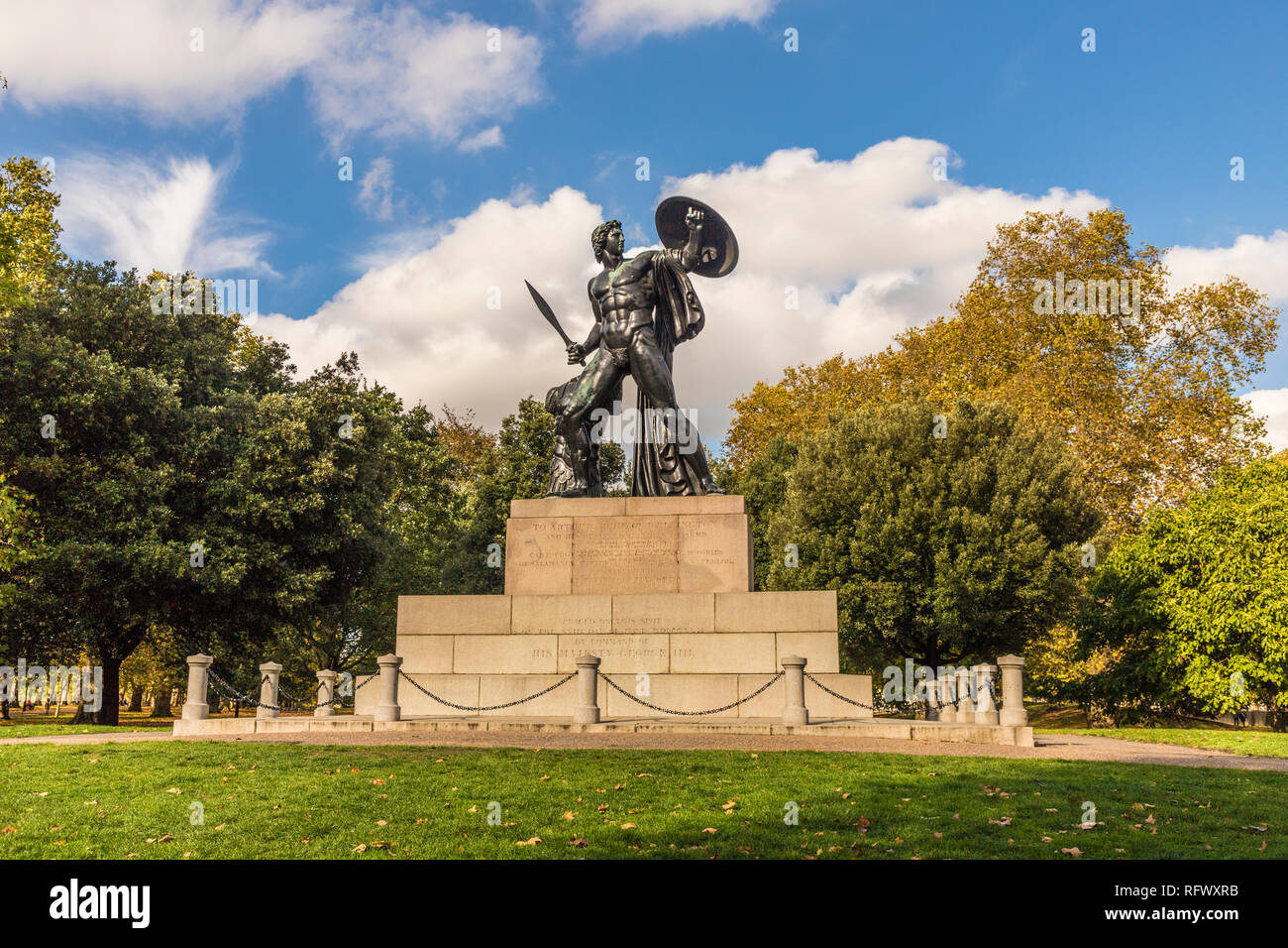 Die Achilles Statue im Hyde Park, London, England, Vereinigtes Königreich, Europa Stockfoto