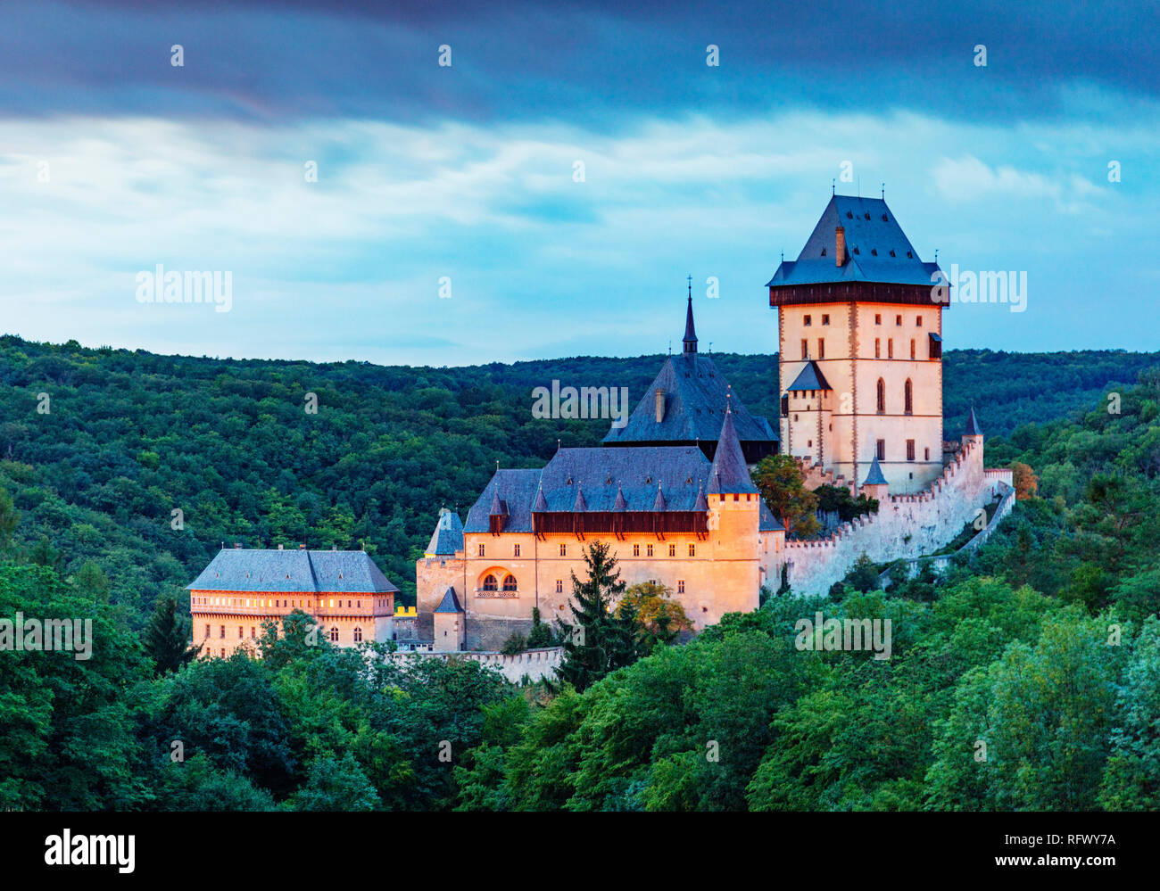 Burg Karlstein, Tschechische Republik, Europa Stockfoto