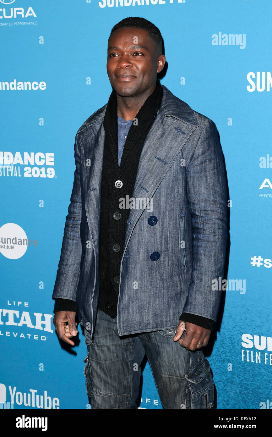 David Oyelowo Teilnahme an der 'Nach der Hochzeit' Premiere während der 2019 Sundance Film Festival in Eccles Center Theater am Januar 24, 2019 in Park City, Utah. Stockfoto