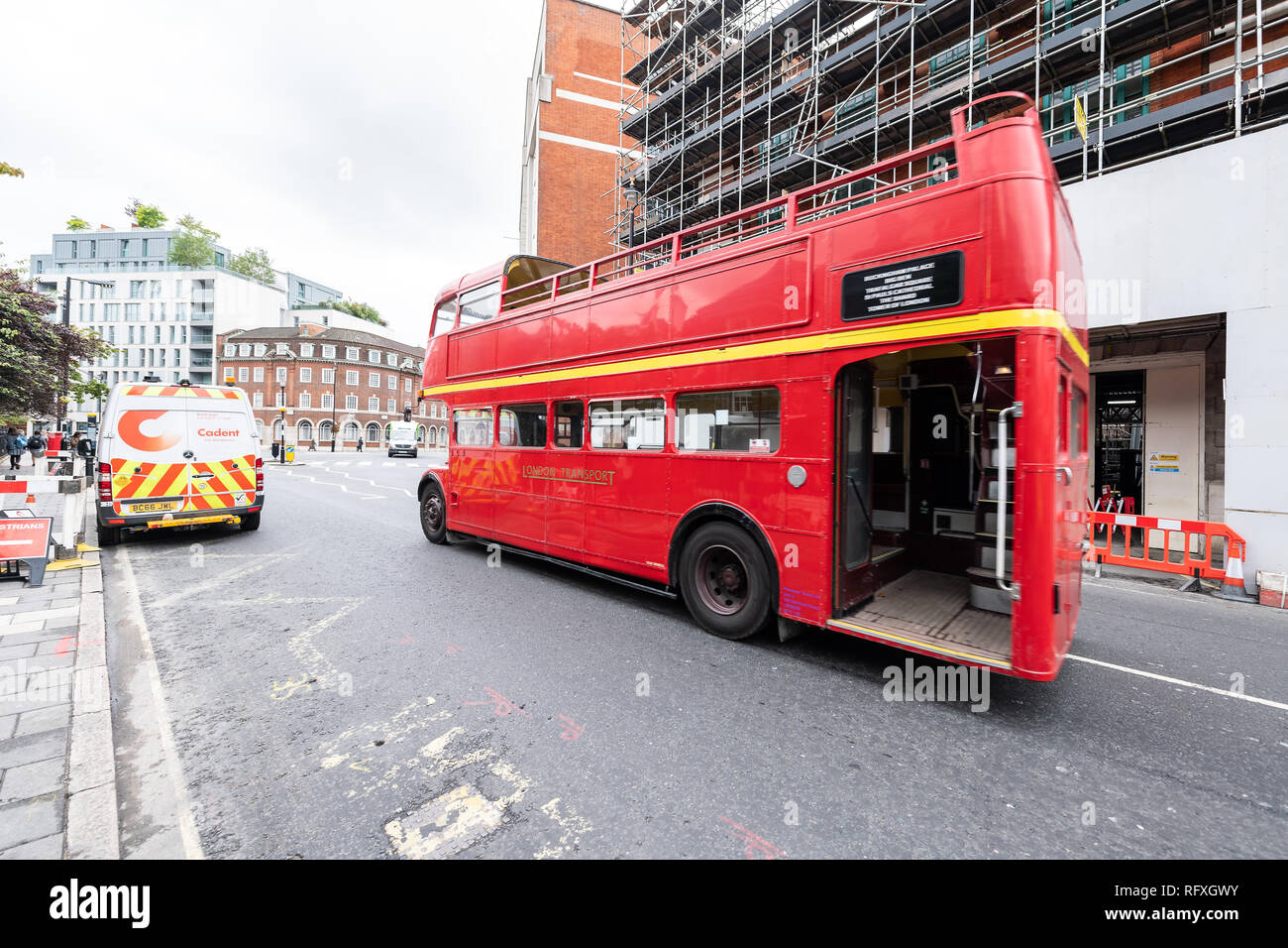 London Bus Empty London Bus Stockfotos & London Bus Empty