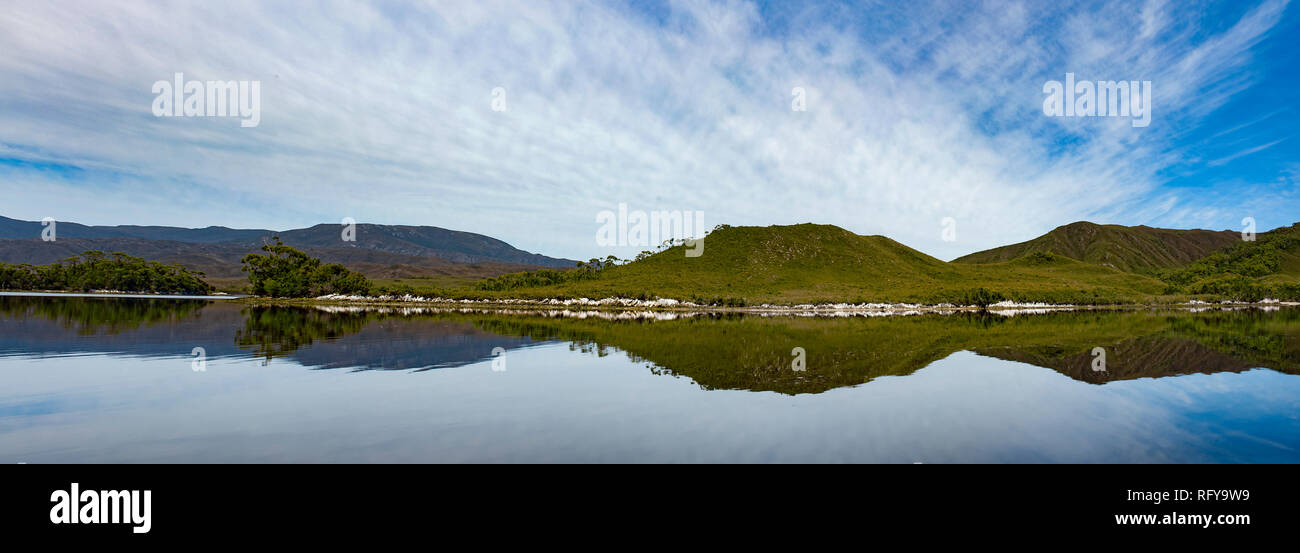 Bathurst Harbour, Tasmanien, Australien Stockfoto