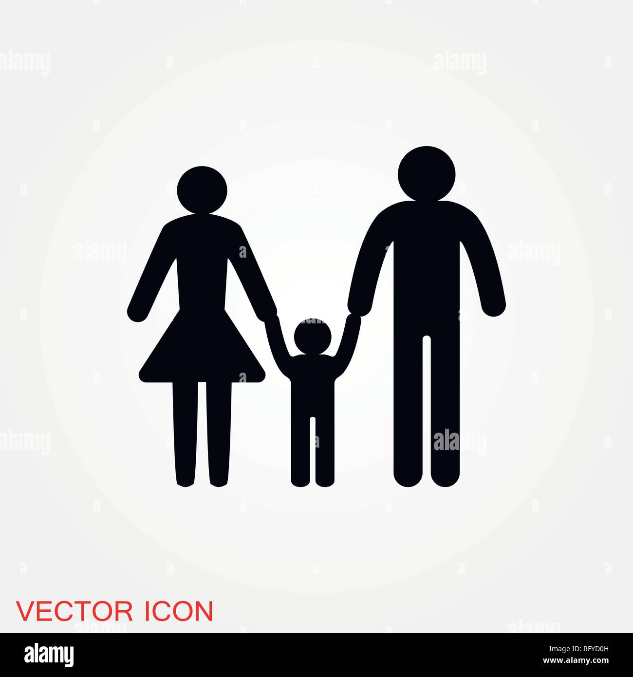 Familie Symbol Im Flachen Stil Logo Illustration Vektor Symbol Fur Design Stock Vektorgrafik Alamy