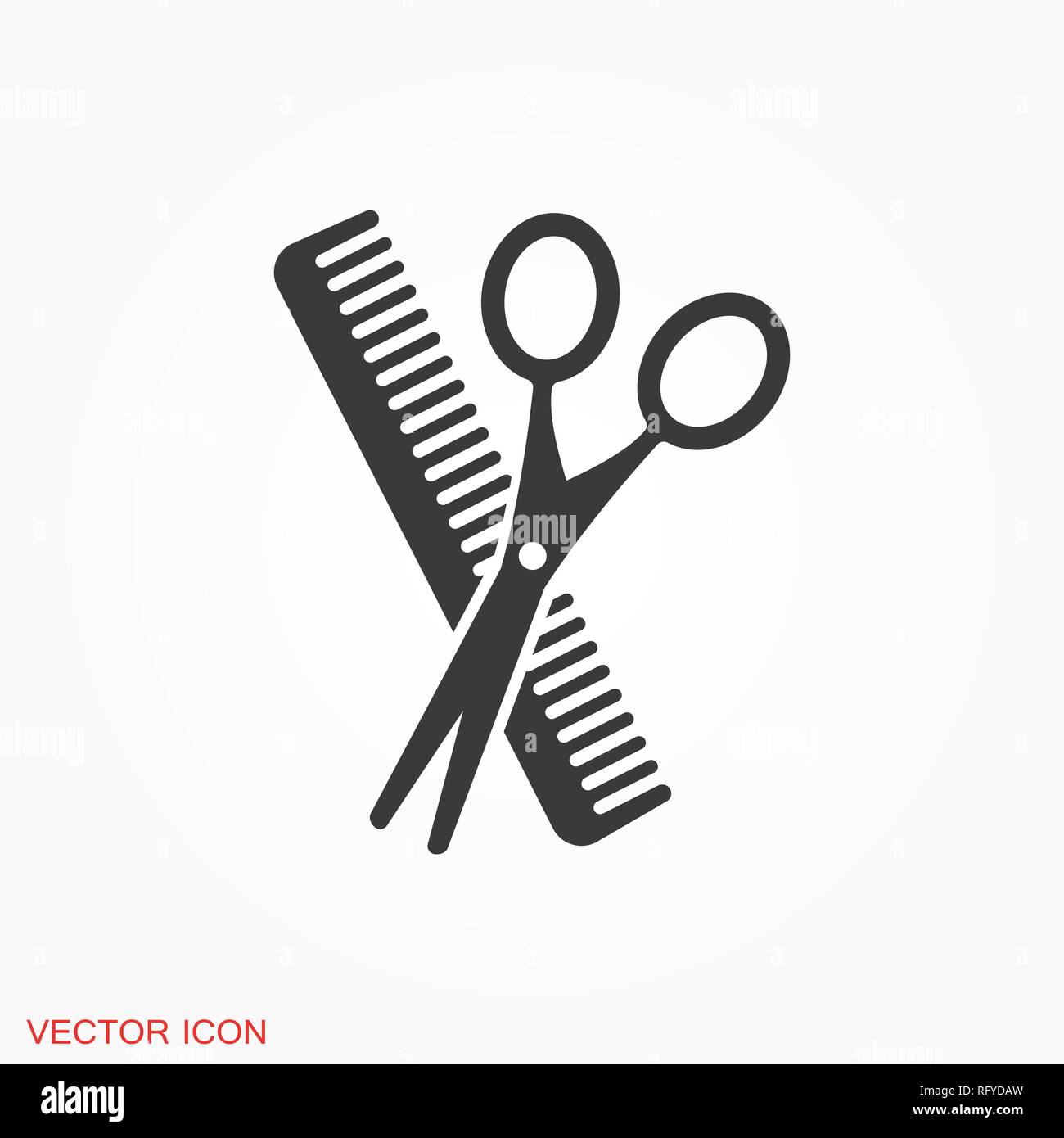 Friseur Symbol vektor Symbol für Design Stock-Vektorgrafik - Alamy