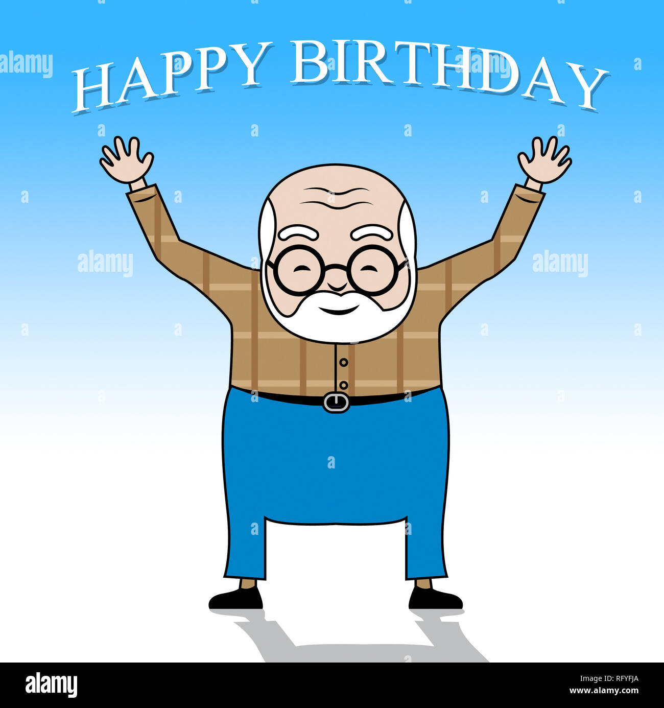Alles Gute zum Geburtstag Opa Gruß als Überraschung Gruß für Opa. Beste