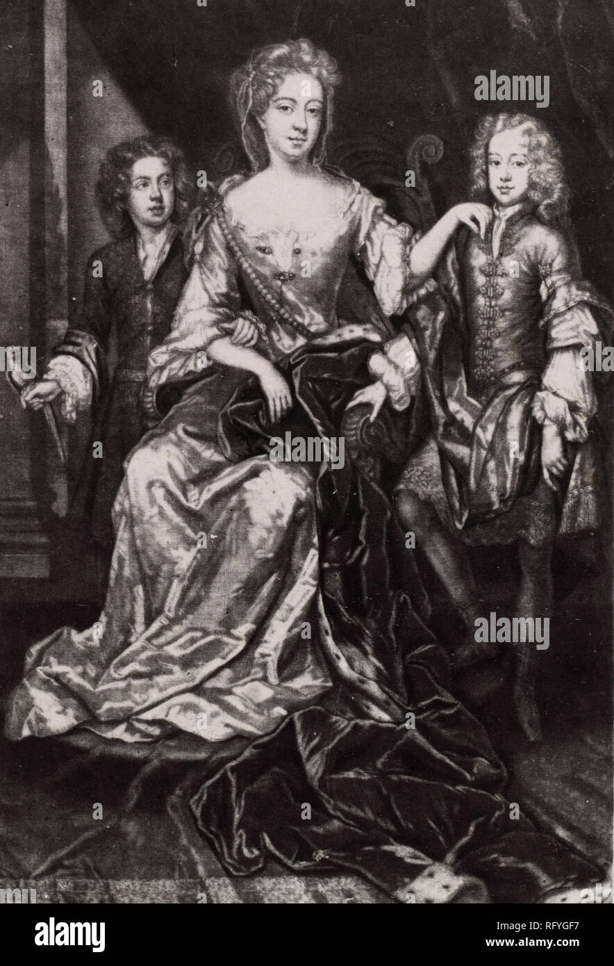 Anna, Herzogin von Buccleuch und Söhne. Anne Scott, 1. die Herzogin von Buccleuch (1651-1732) wohlhabende Schottische Peer. Stockfoto