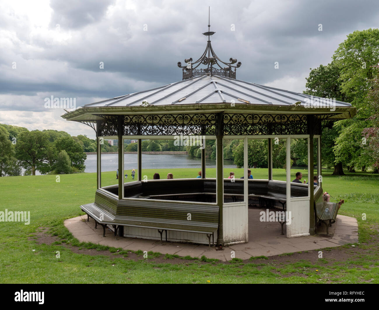 Der Musikpavillon in Roundhay Park, Leeds, Yorkshire, England, UK. Stockfoto