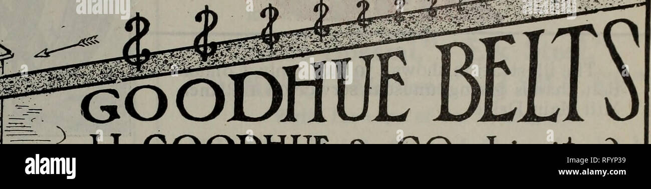 . Kanadische Forstindustrie Januar-Juni 1922. Holzschlag; Wälder und Forstwirtschaft; Wald; Wald - zellstoffindustrie; Holz verarbeitenden Industrien. Eine gute Band spart Geld das Geld in eine Dehnung der Riemen straff Beträge zu einem überraschenden Bild verschwendet. Wenn Sie "goodhue "Riemen" in der Mühle ol-Fabrik, die Sie am meisten von diesem Geld, weil "goodhue Riemen "Strecken weniger um 15 bis 25 Prozent, als jede andere Band speichern können. Sie sind aus geschickt ausgewählten Häute mit dem Stretch aus jedem Abschnitt ergriffen werden, bevor es in die Riemen vorgenommen wird. Nach den Bedingungen für die Stockfoto