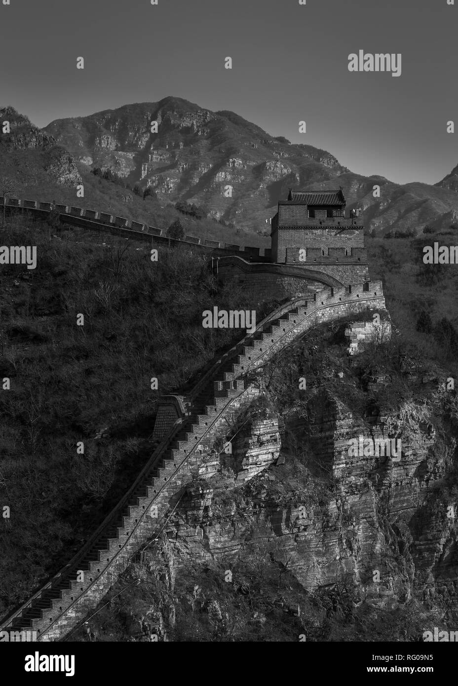 Die große Mauer von China, von Schloss Nummer 7 Stockfoto