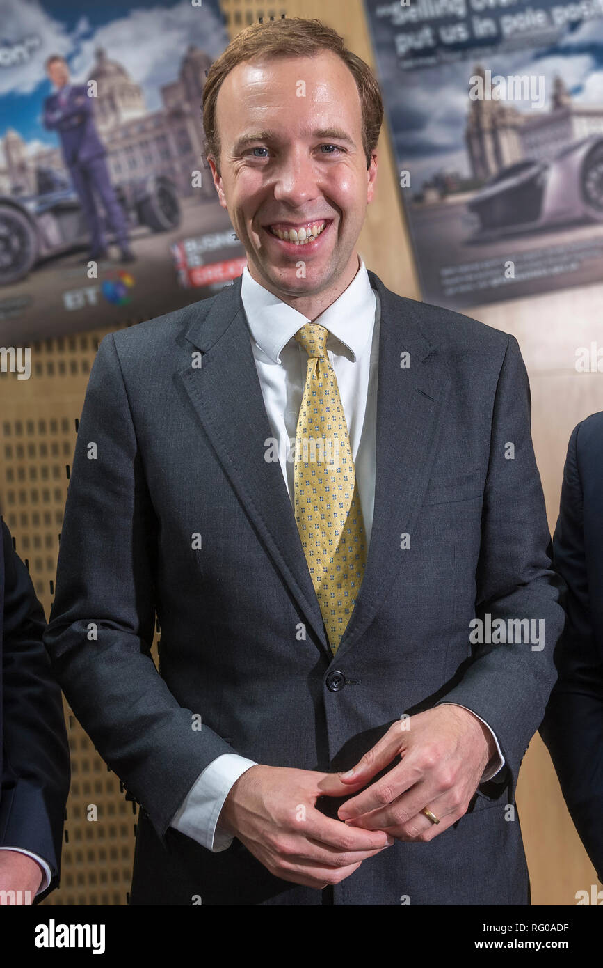 Matthäus Hancock. Der konservative Abgeordnete für West Suffolk seit 2010 und der Staatssekretär für Gesundheit und Soziales seit 2018. Stockfoto