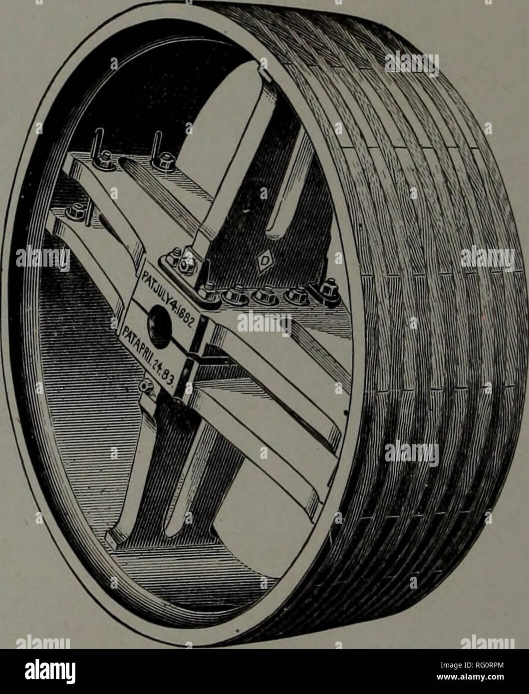 . Kanadische Forstindustrie 1910. Holzschlag; Wälder und Forstwirtschaft; Wald; Wald - zellstoffindustrie; Holz verarbeitenden Industrien. 32 in. Sprachen Drehmaschine Bandsäge Filer und Setter 26. Doppelte Oberfläche Hobel Nr. 9-36 in. Trennbandsäge Riemenscheiben für Sägewerke jeder Riemenscheibe gründlich genagelt jeder Riemenscheibe ist garantiert für schwerste doppelten Riemen. Unsere Arme und Naben sind aus hartem Ahorn. Felgen Soft Maple. Wenn bei sehr feuchten Ort, an dem wir die Schraube der Felgen. Stärkste Riemenscheibe auf dem Markt - kein Schlupf. Für den Katalog schicken. Wir machen und mehr Rollen als alle anderen Marken zusammen verkaufen. Wir haben die grösste und nur com-pl Stockfoto
