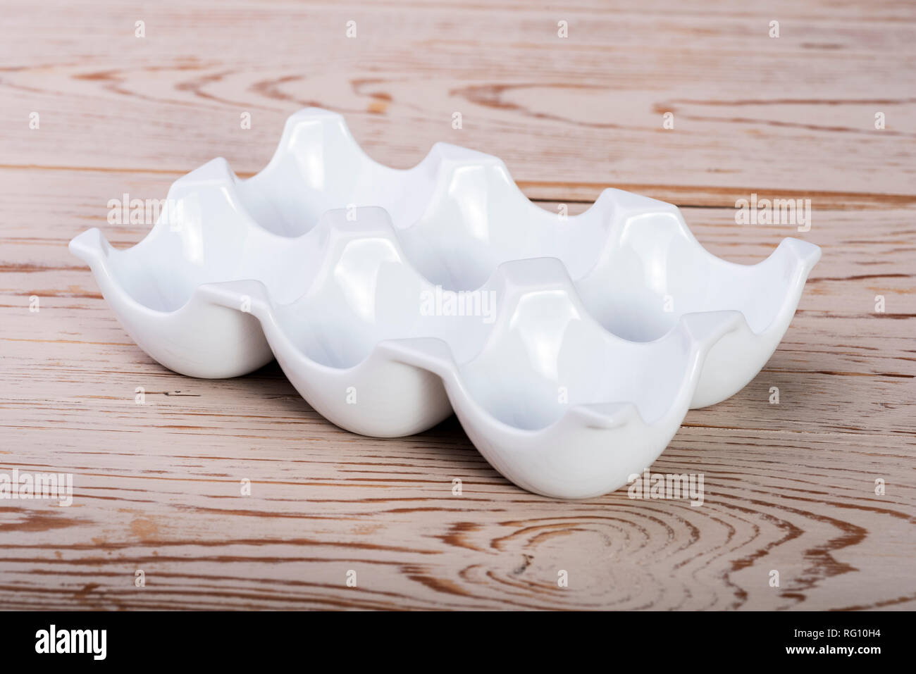 Keramik Eierbecher oder Fach. Stockfoto
