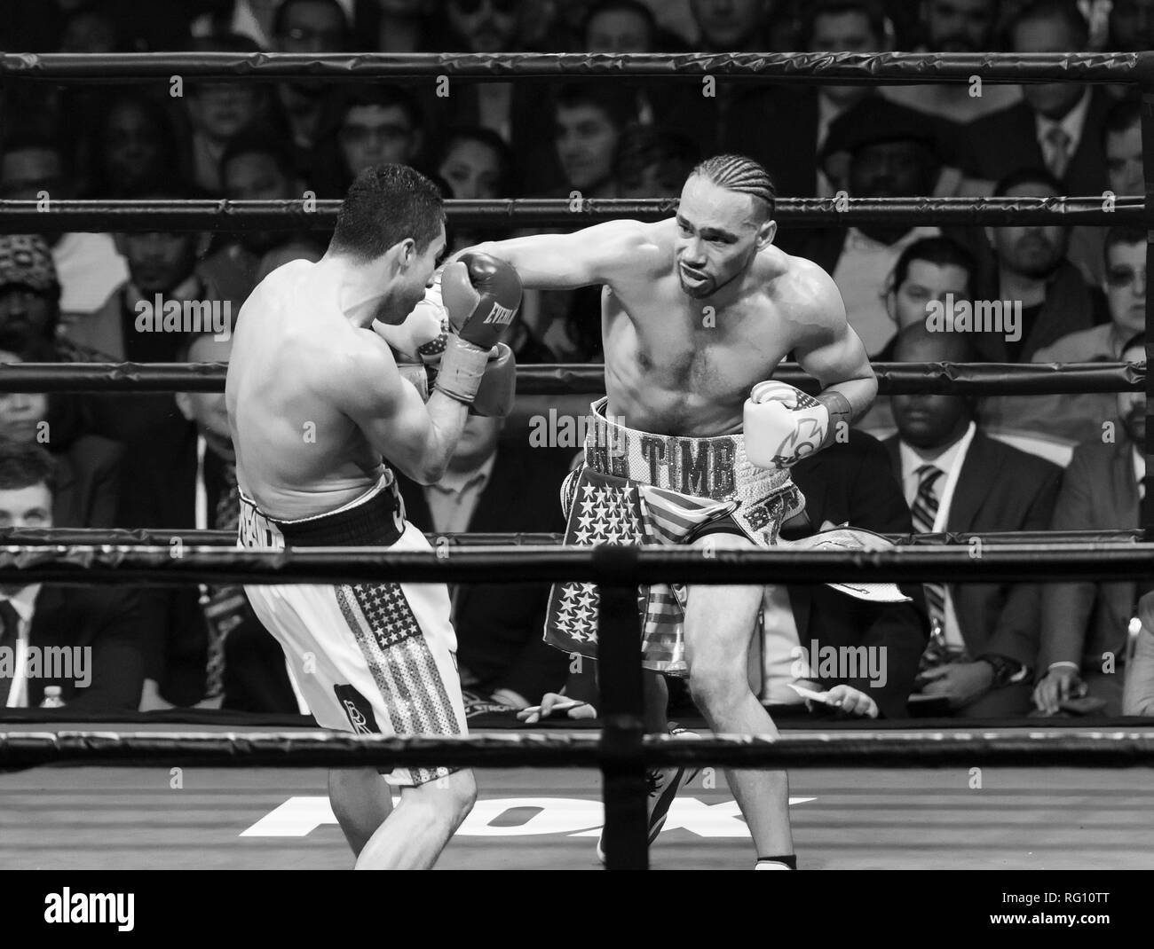 New York, Vereinigte Staaten. 26 Jan, 2019. Keith Thurman bleibt WBA WM-Titel gewinnen gegen Challenger Josesito Lopez bei Barclays Center Credit: Lev Radin/Pacific Press/Alamy leben Nachrichten Stockfoto