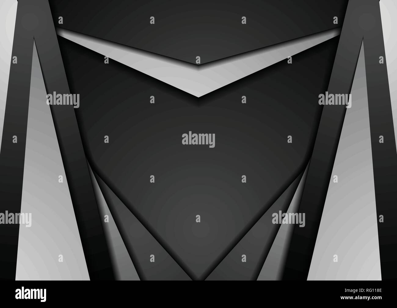 Schwarze und weiße abstrakte geometrische Tech vector Hintergrund Stock Vektor
