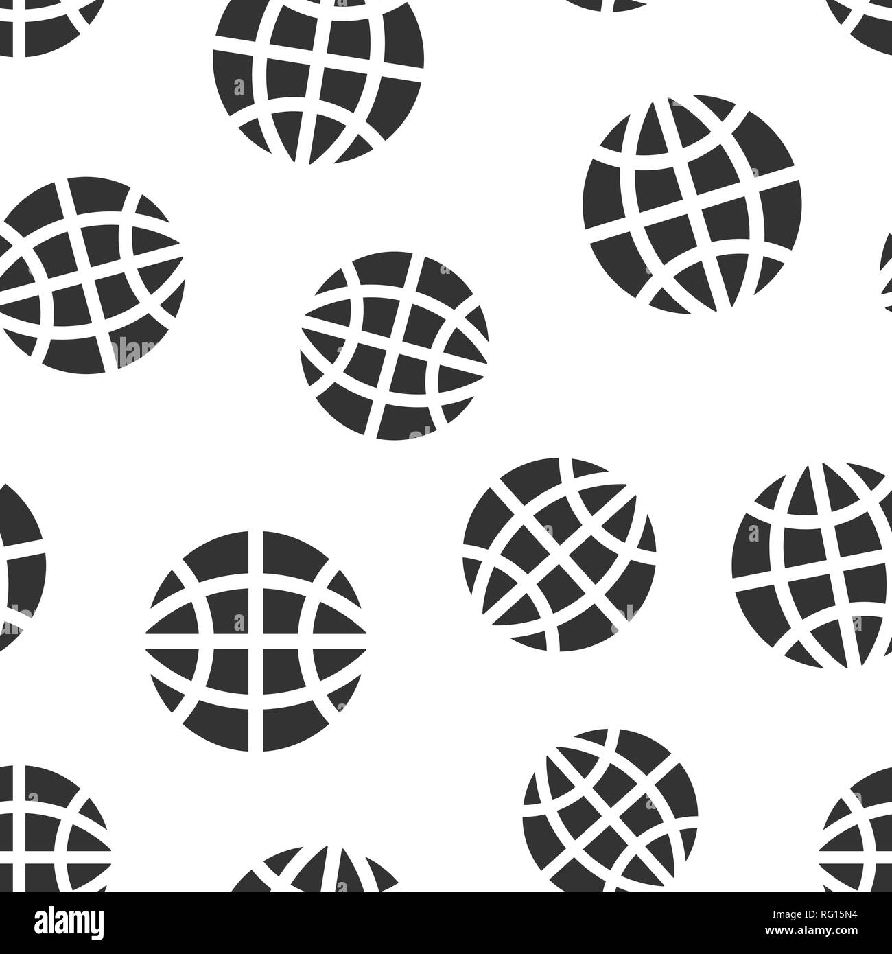 Erde - Planet Symbol nahtlose Muster Hintergrund. Globus geographische Vector Illustration. Die globale Kommunikation symbol Muster. Stock Vektor