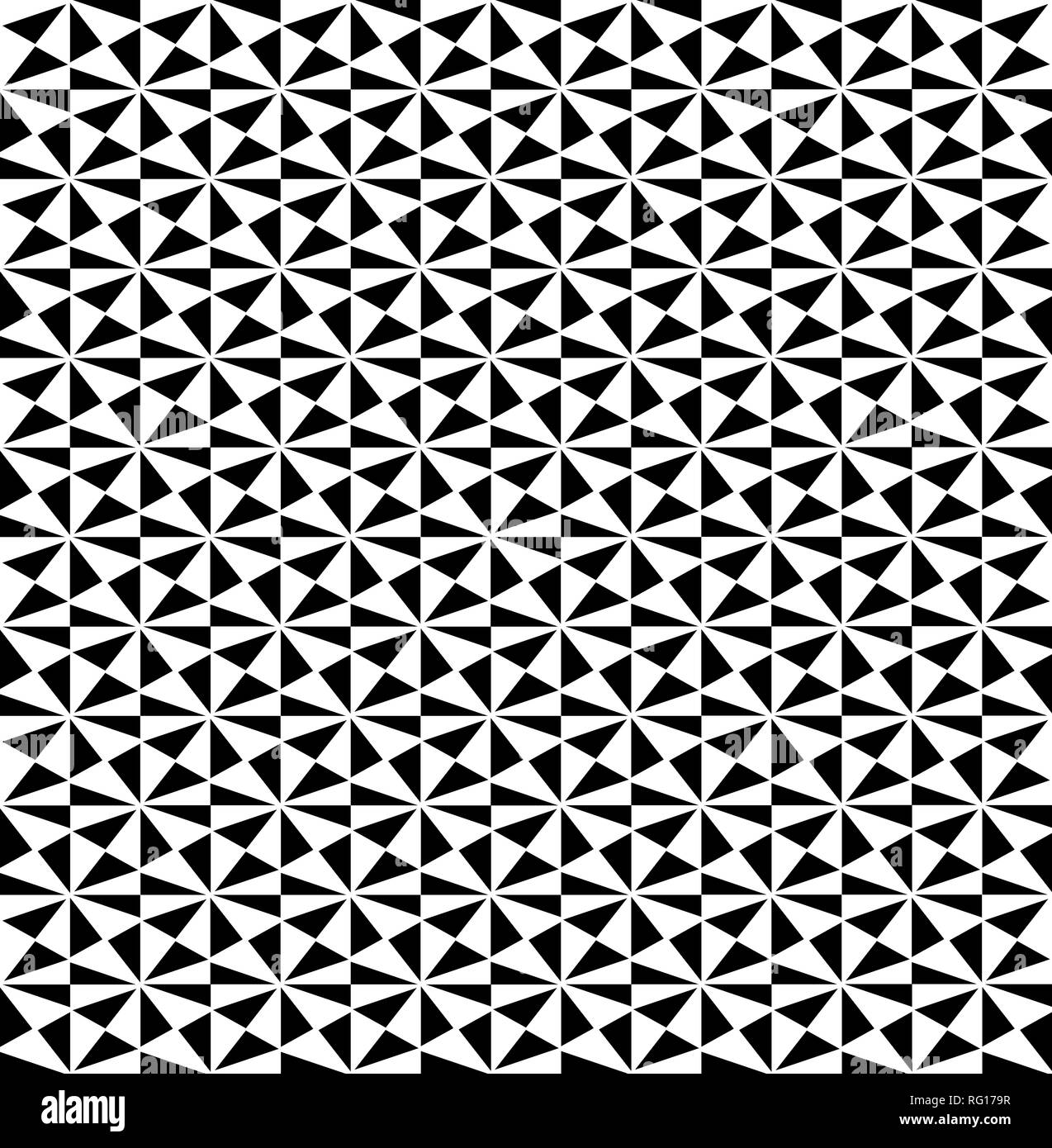 Dreiecke in Schwarz und Weiß. Stockfoto