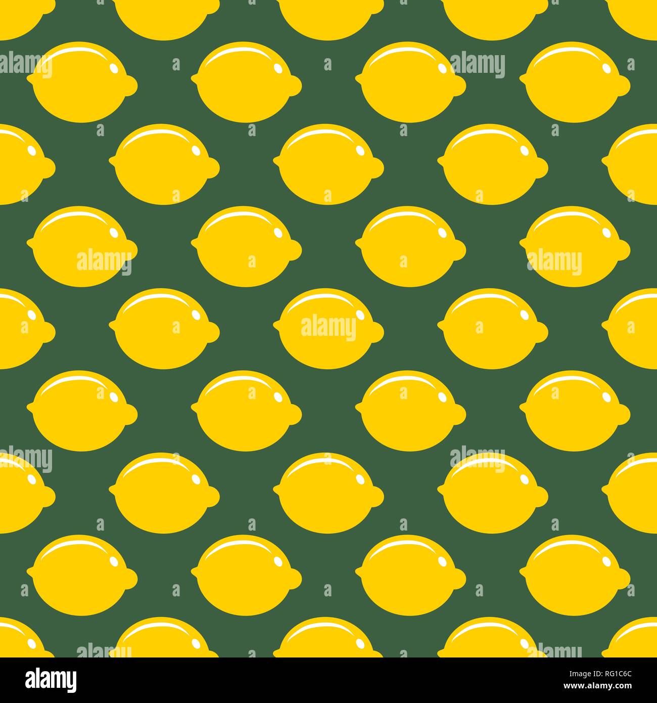 Zitrone ganze Früchte nahtlose Kunst auf grün Muster Hintergrund Stock Vektor