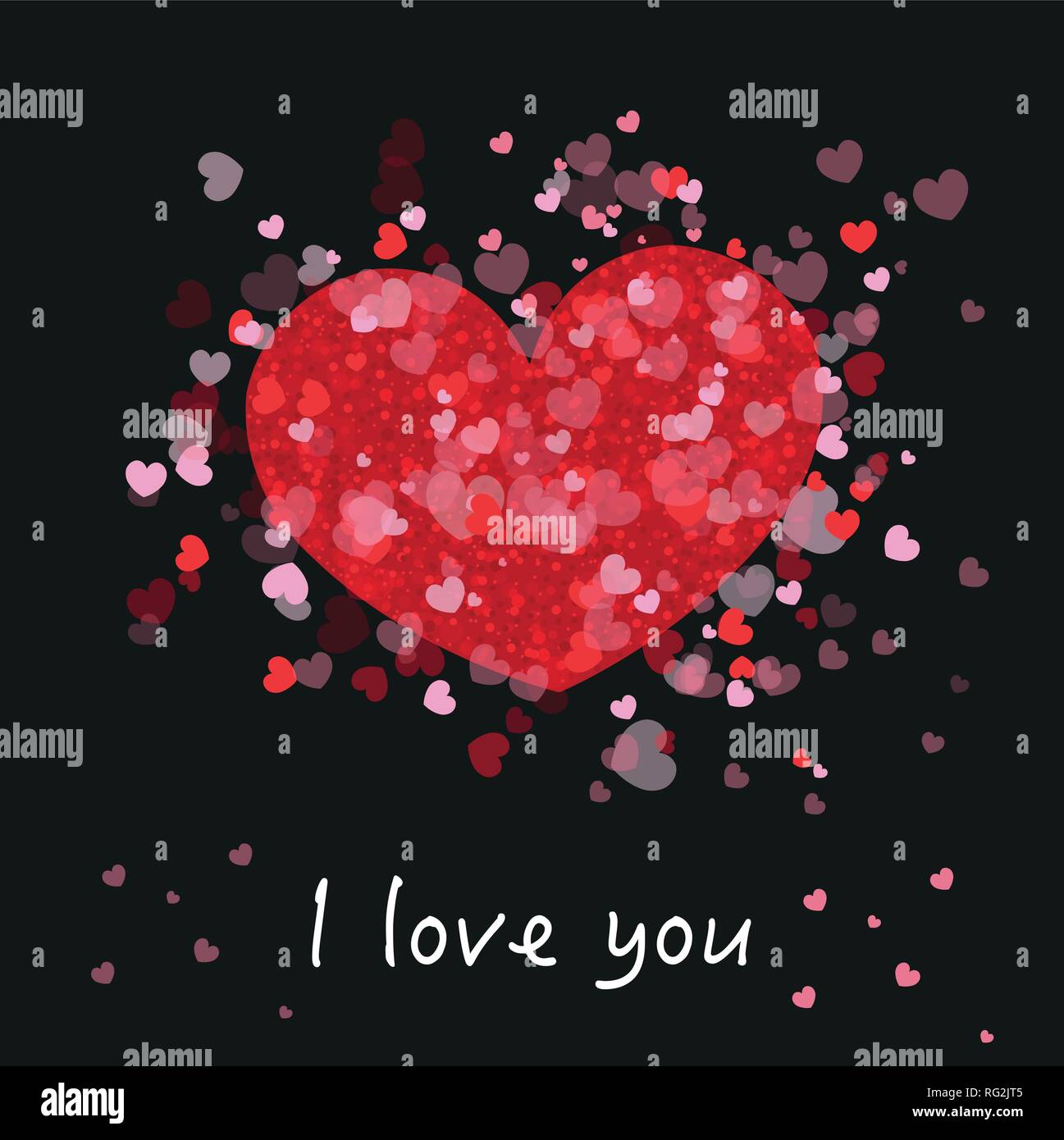AFIE Liebeskarte Mit 2 Roten Herzen – Perlen & Strass Verzierung Für Valentinstag & Jahrestag