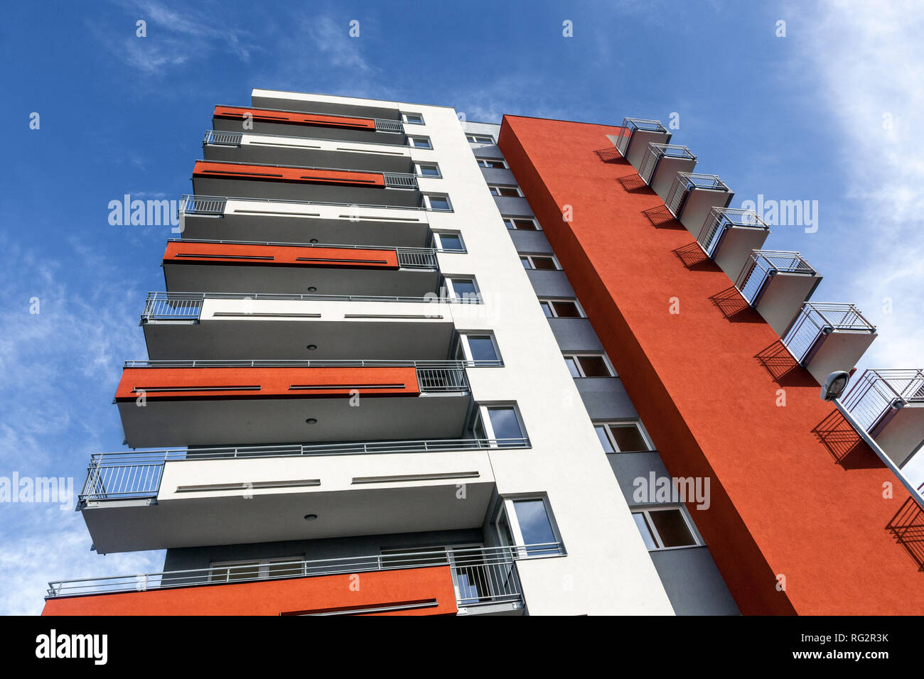 Neue Wohngebäude mit Wohnungen, Prager tschechische Republik Wohnungen auf Tschechisch Stockfoto