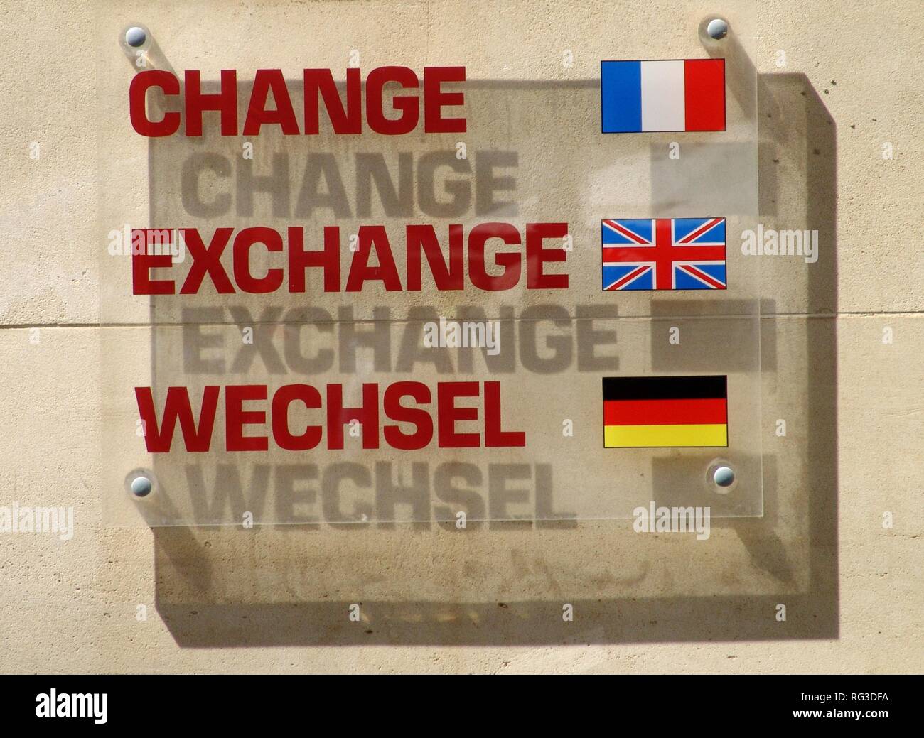 ESP, Spanien, Balearen, Mallorca: Geldwechsel, Bank. Stockfoto