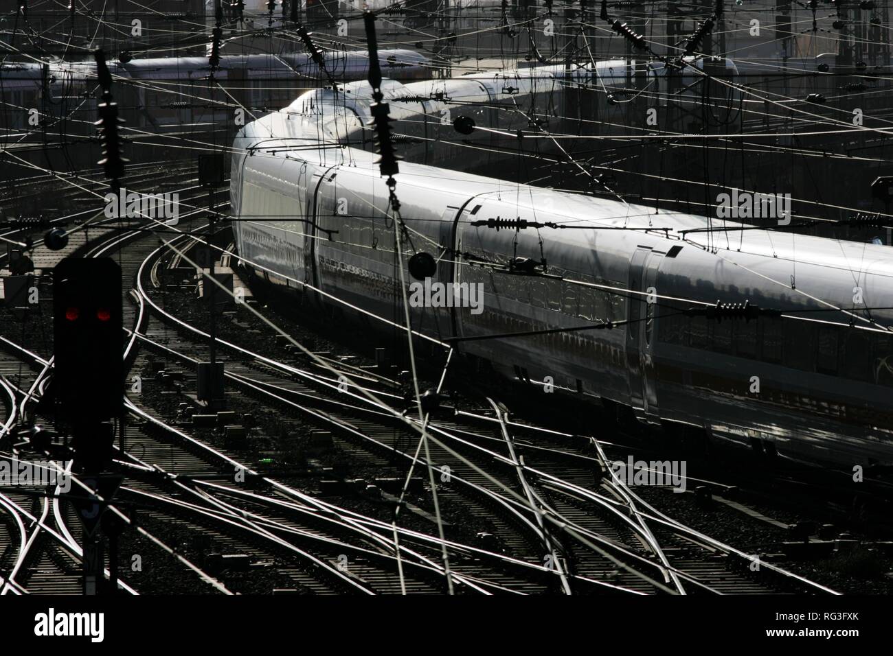 DEU, Bundesrepublik Deutschland, Hamburg: Deutsche Bahn, Tracks am Hamburger Hauptbahnhof. Stockfoto