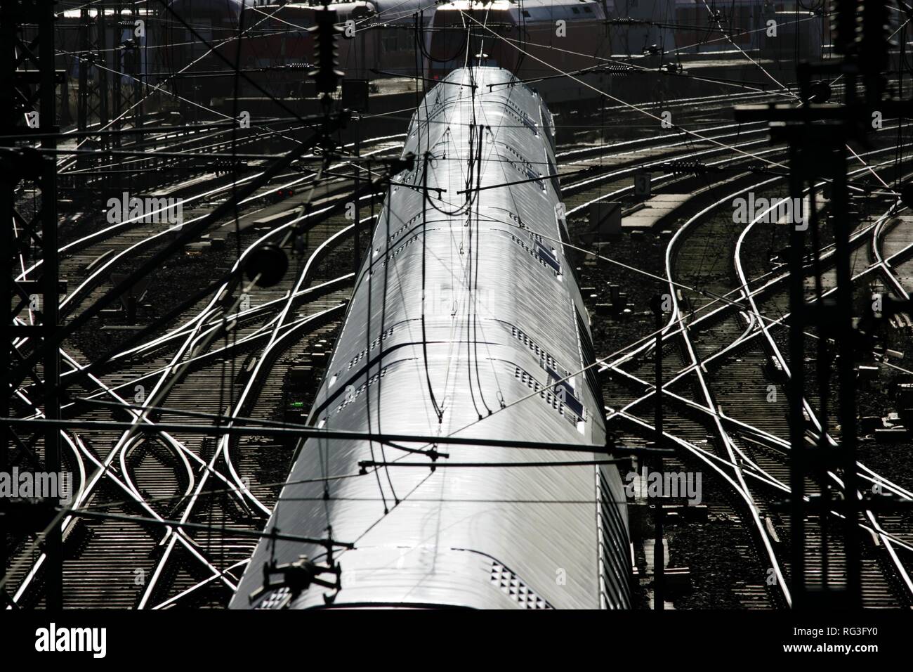 DEU, Bundesrepublik Deutschland, Hamburg: Deutsche Bahn, Tracks am Hamburger Hauptbahnhof. Stockfoto