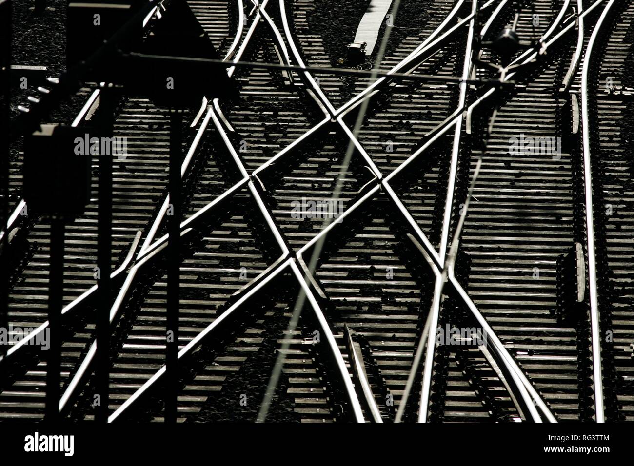 DEU, Bundesrepublik Deutschland, Hamburg: Deutsche Bahn, Tracks am Hamburger Hauptbahnhof. Stockfoto