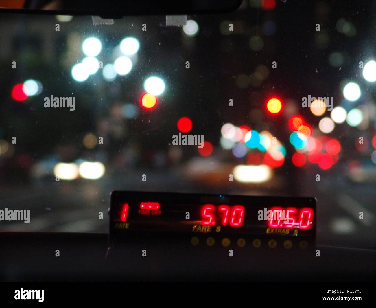 USA, Vereinigte Staaten von Amerika, New York City: New Yorker Taxi, Yellow Cab. Stockfoto