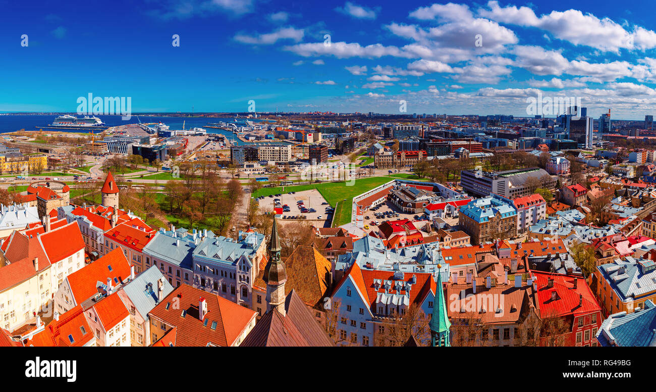 Altes Tallinn panorama Stockfoto