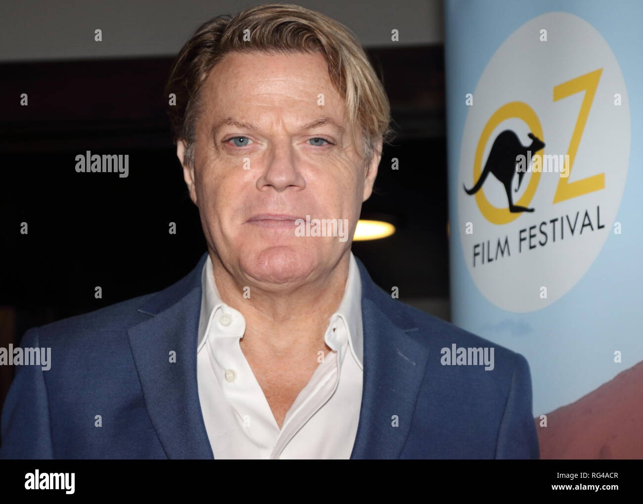 Eddie Izzard, britischer Schauspieler gesehen Einführung Australian-British romantischen Drama - die Kehrseite - die er Sterne in, als Teil des Kino Australien Tag feiern im Regent Street Kino in London. Stockfoto