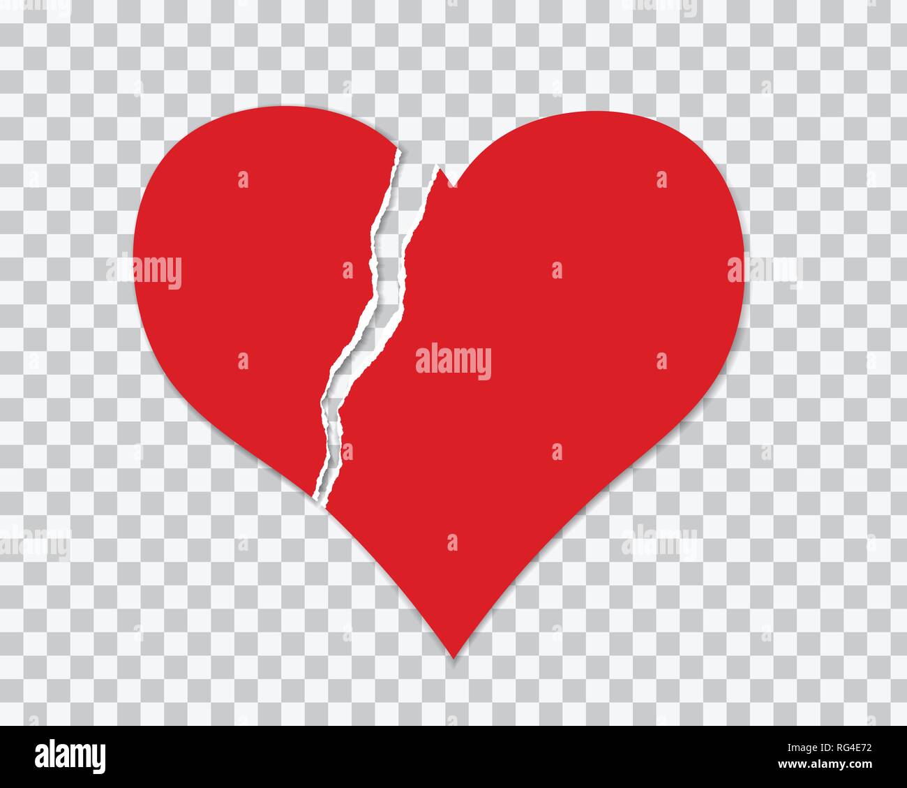 Zerrissenes Herz Stock Vektorgrafiken Kaufen Alamy