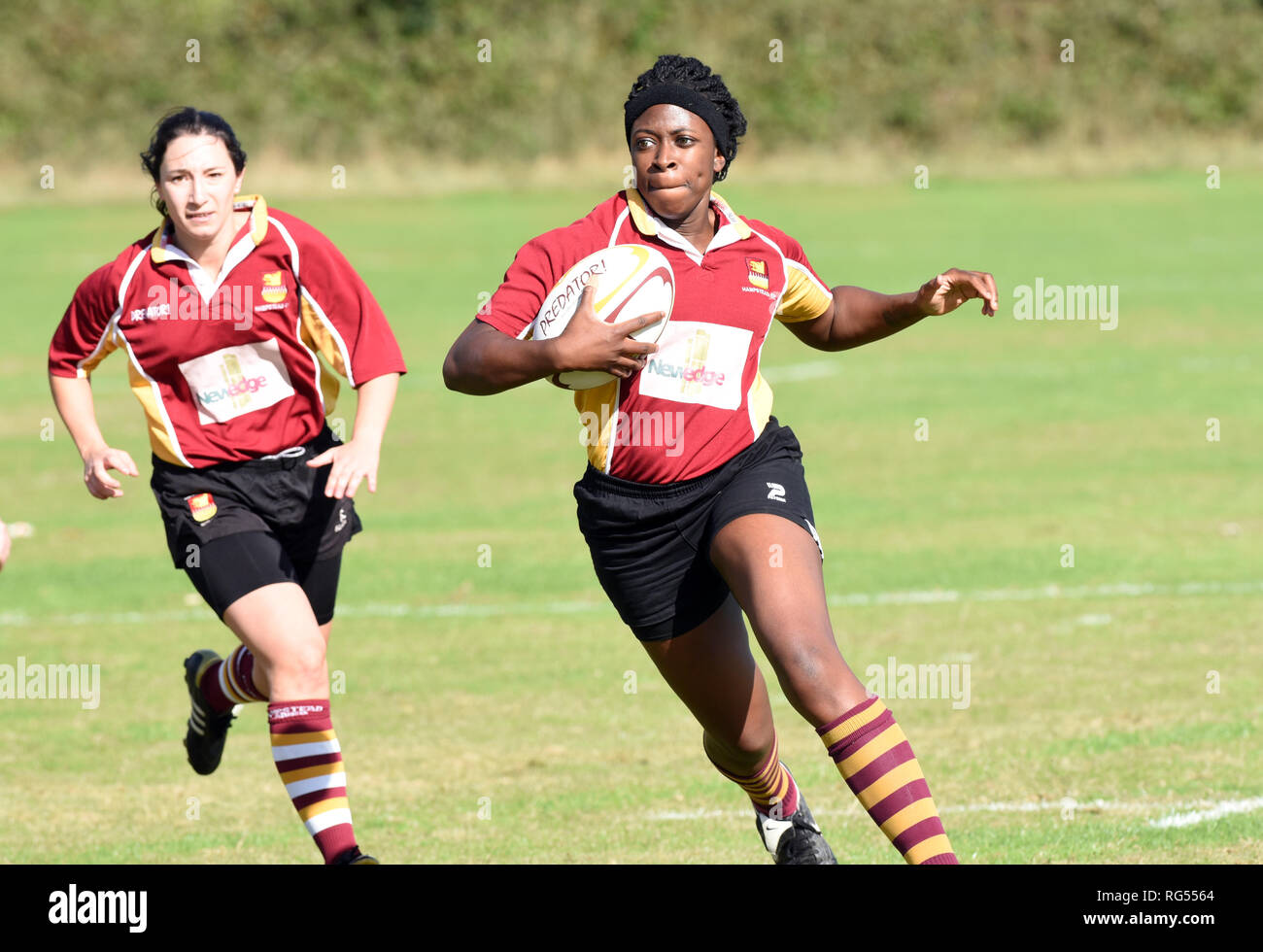 Ladies Amateur rugby union Stockfoto