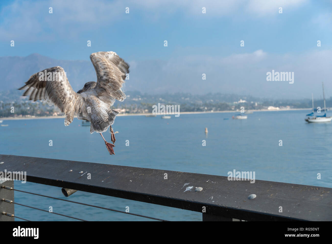 Downtown Santa Barbara - Zentrales Kalifornien Küstenstadt Stockfoto