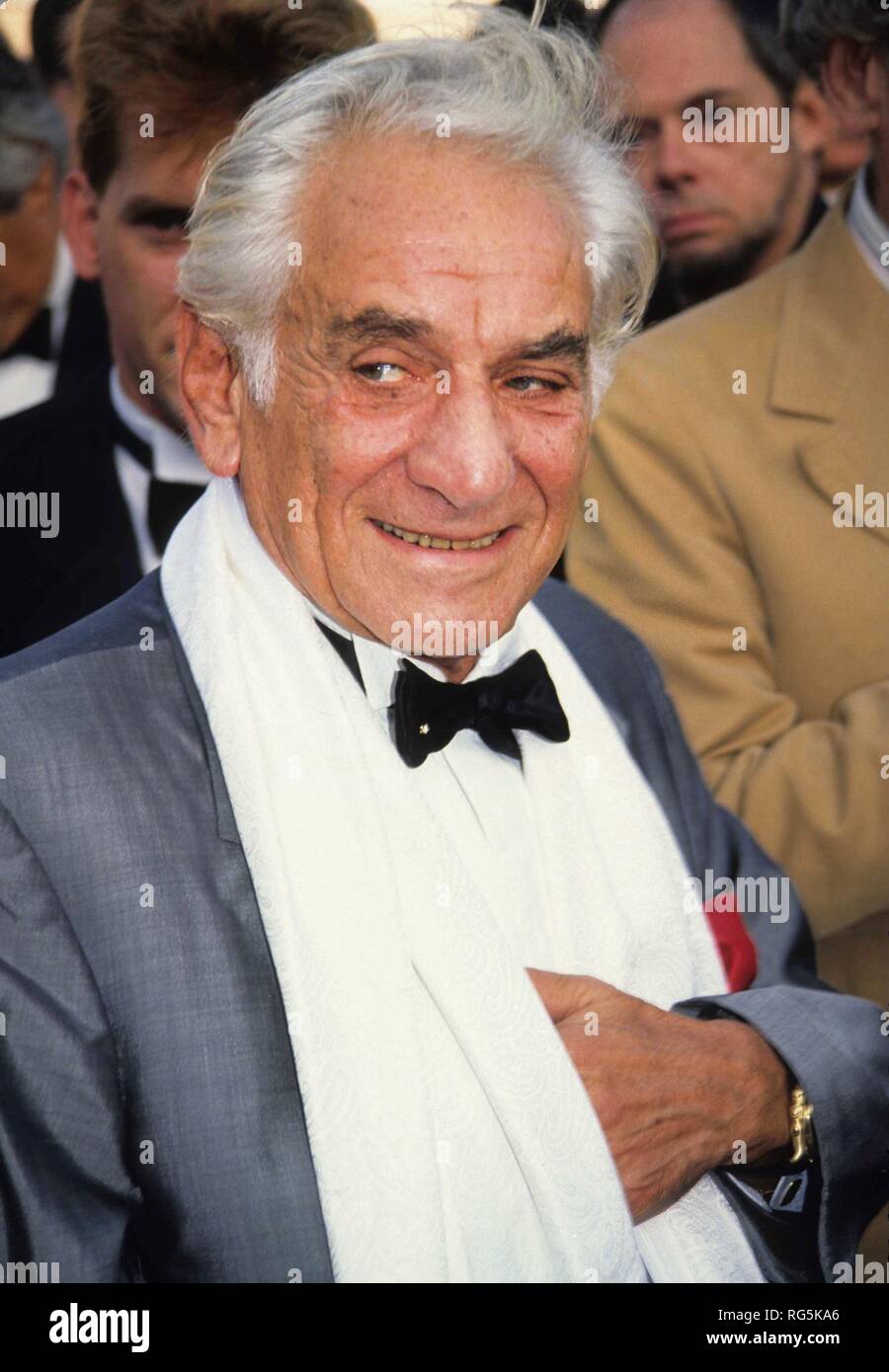 Leonard Bernstein 1988 Foto von Adam Schädel/PHOTOlink.net Stockfoto