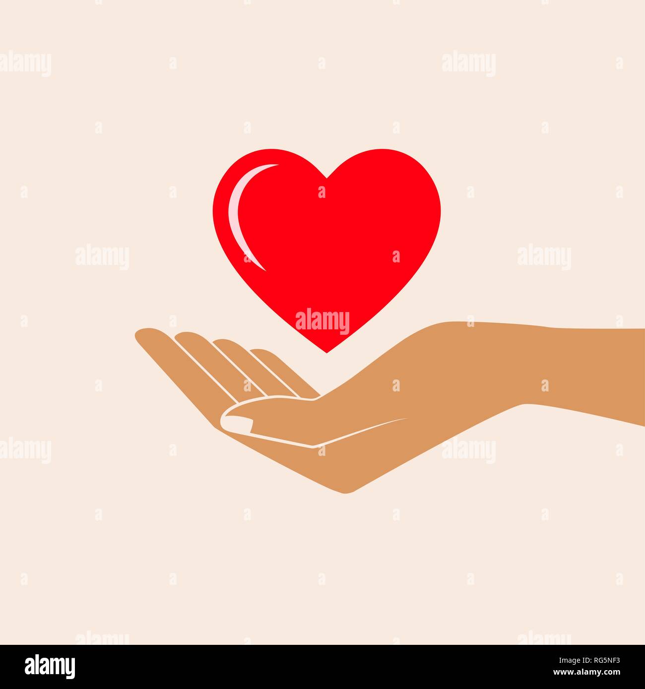 Hand Liebe Symbol. Hand, die Herzform, Vektor icon. Isolierte Vector Illustration. Stock Vektor