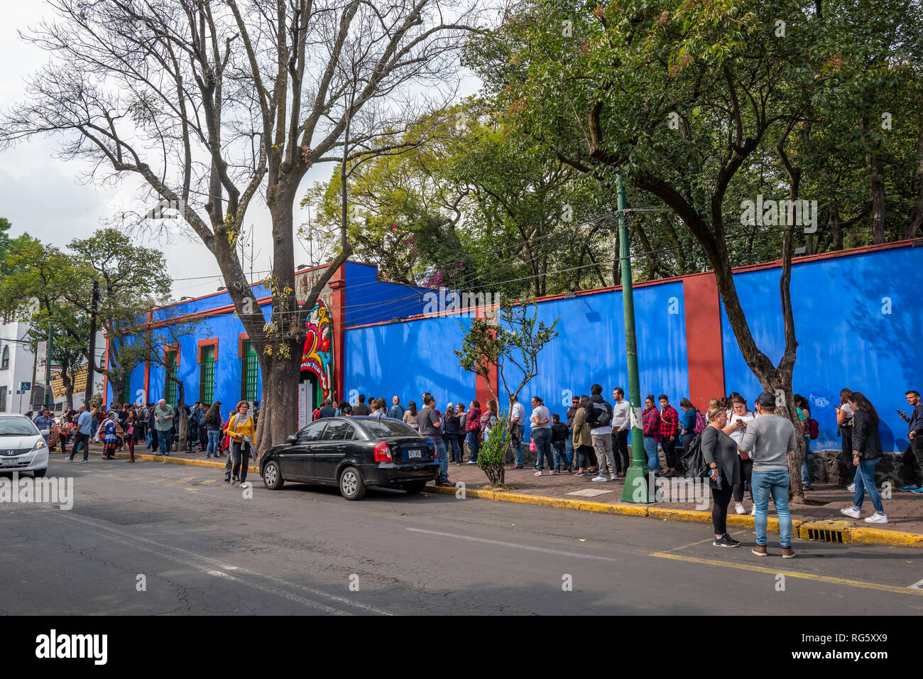 Die Casa Azul oder Blue House, in Mexiko City, das Museum Frida Kahlo