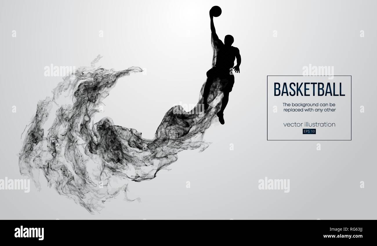 Abstrakte Silhouette einer Basketballspieler Stock Vektor