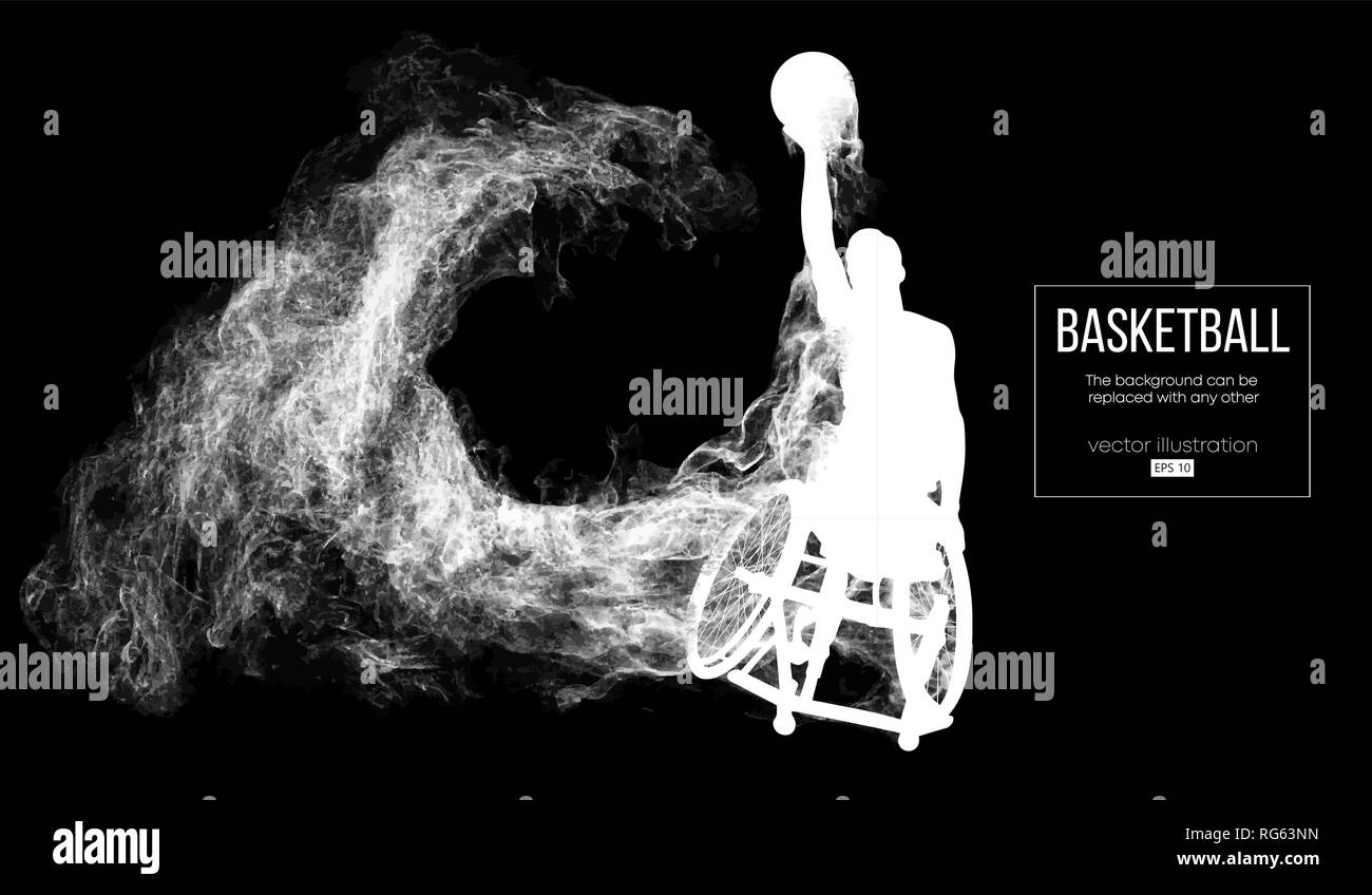 Abstrakte Silhouette einer Basketballspieler Stock Vektor