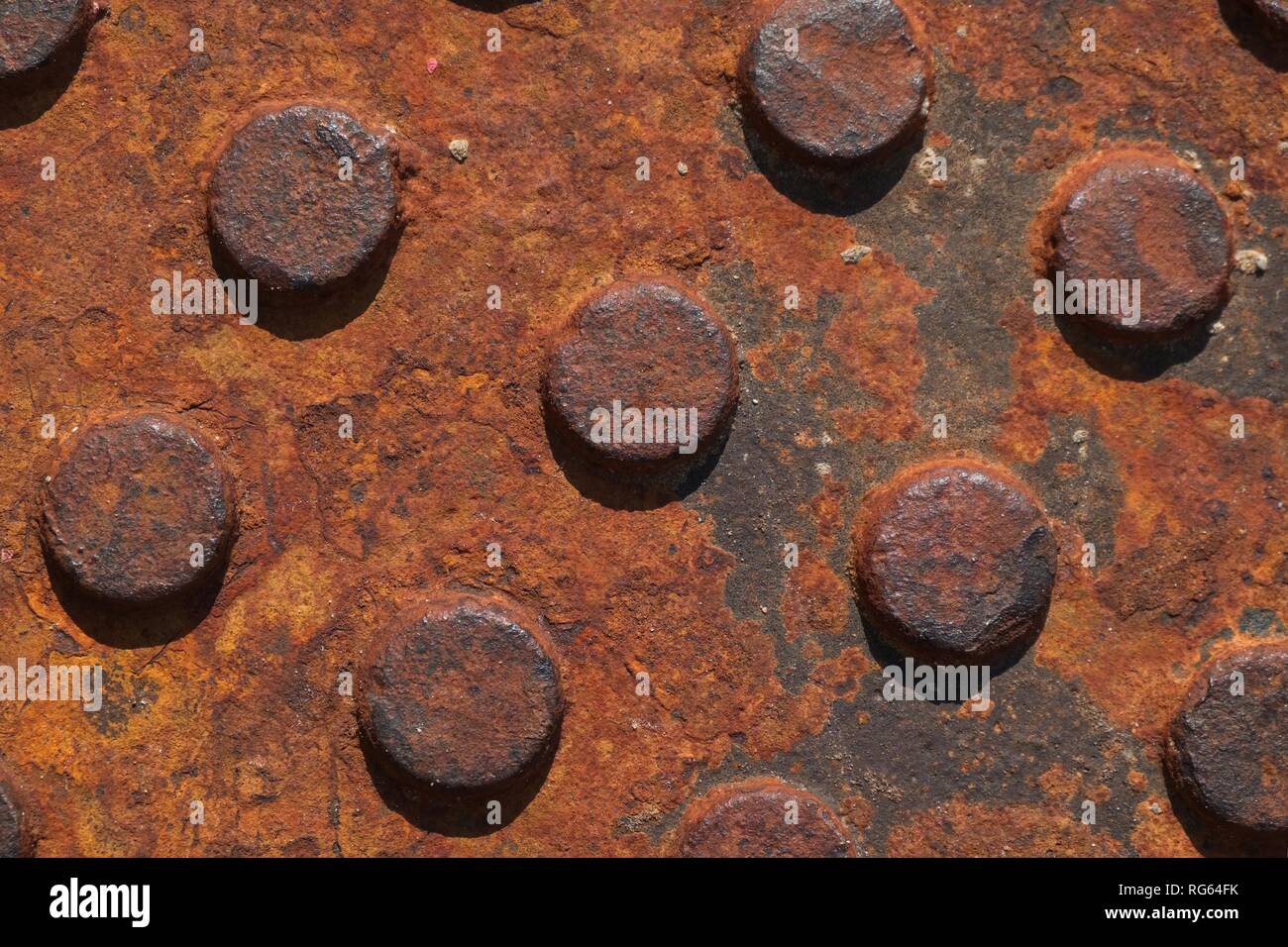 Rostiges Metall Hintergrund Stockfoto