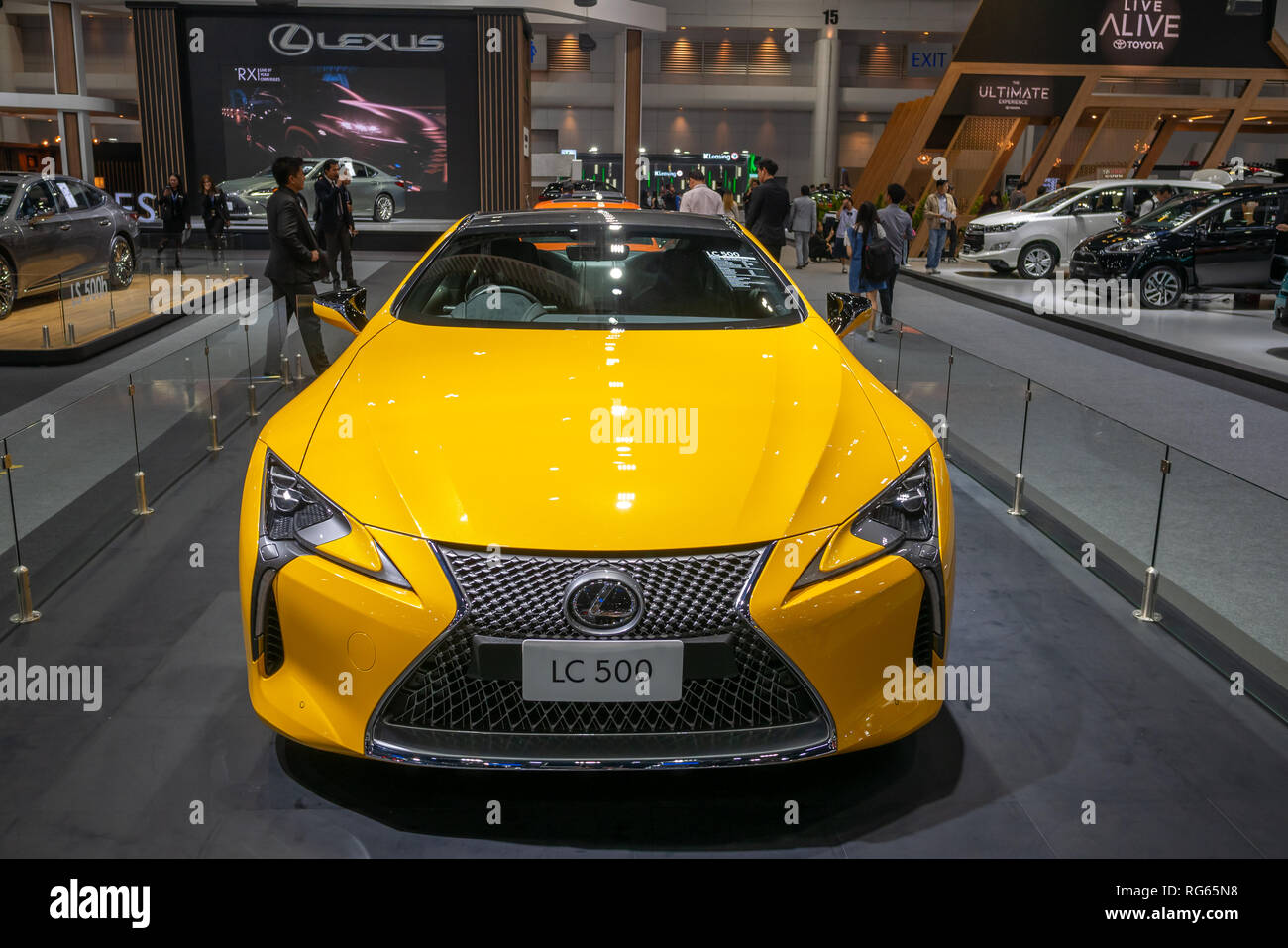 Bangkok, Thailand - 30. November 2018: Lexus LC500 Auto Show in Thailand International Motor Expo 2018 (MOTOR EXPO 2018) auf Nov 30,2018 in Bangkok, T Stockfoto