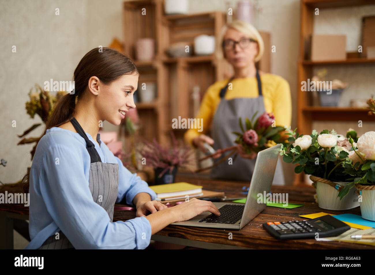 Blumen Workshop Stockfoto