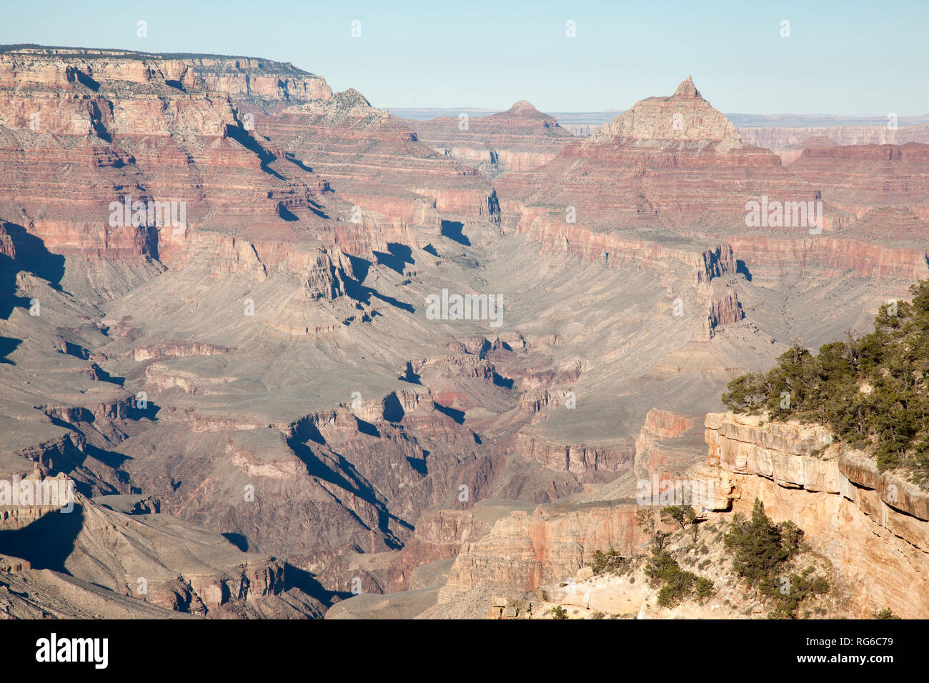 Blick auf die Farben der Grand Canyon von Grandview Point Lookout Stockfoto