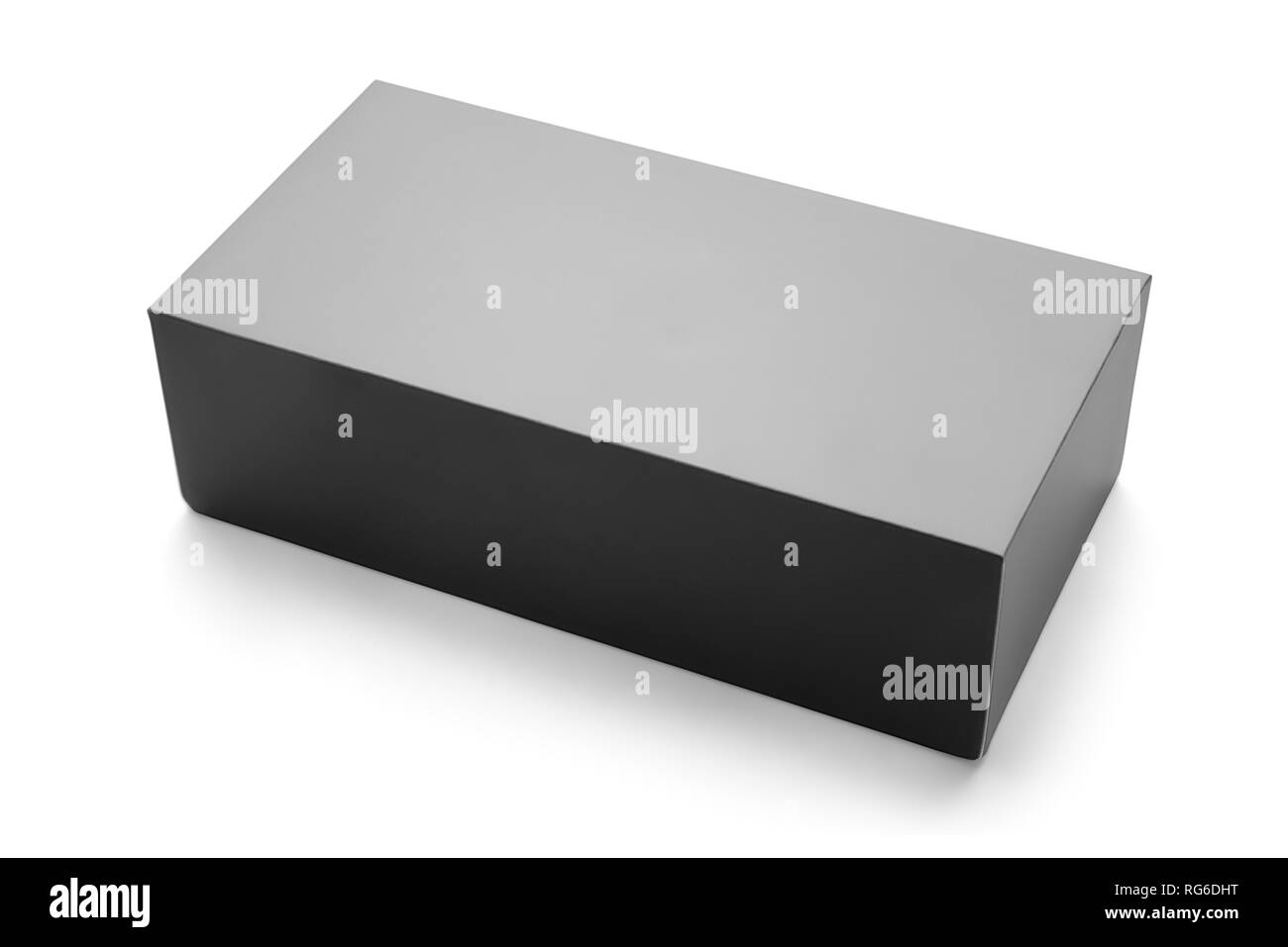 Leere clused black box Winkel betrachten. Auf weißen, Beschneidungspfade getrennt ausgewiesen Stockfoto