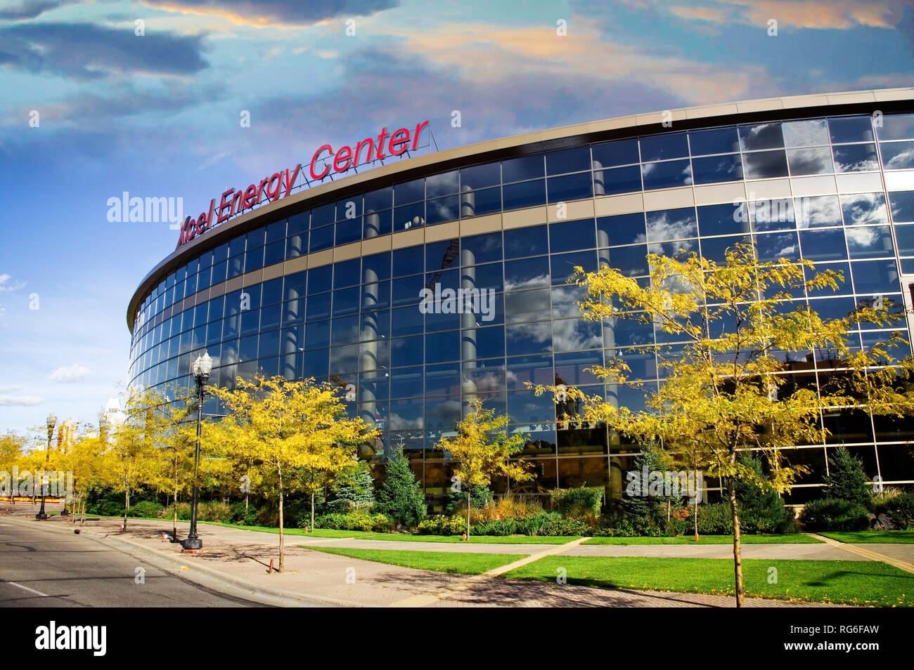 Die Excel-Zentrum Energie ist die Heimat der Minnesota Wild Hockey Team und dient als Veranstaltungsort für viele Konzerte und Events. St. Paul, Minnesota. Stockfoto